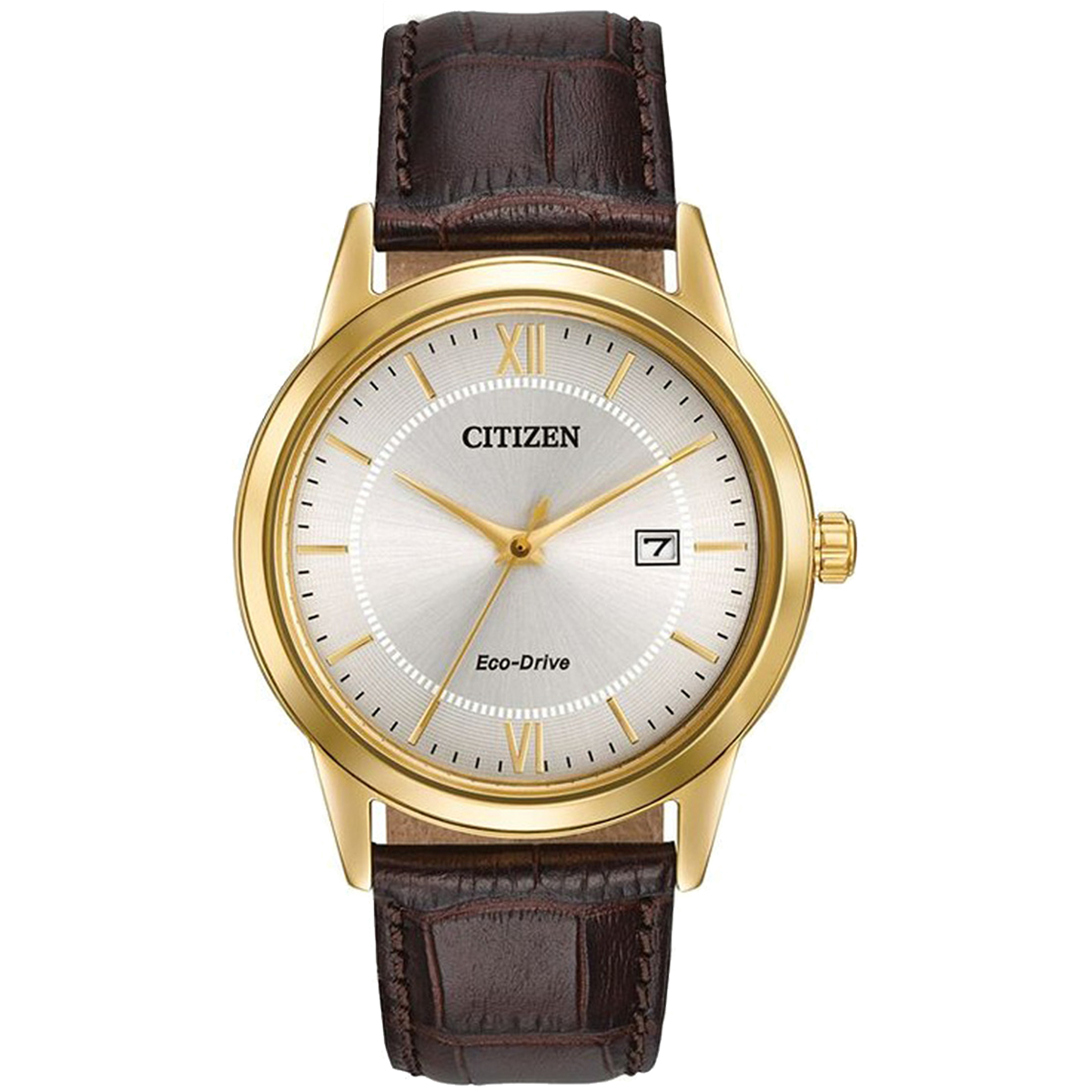 Picture of Citizen® Men's Eco-Drive Watch With Brown Leather Strap