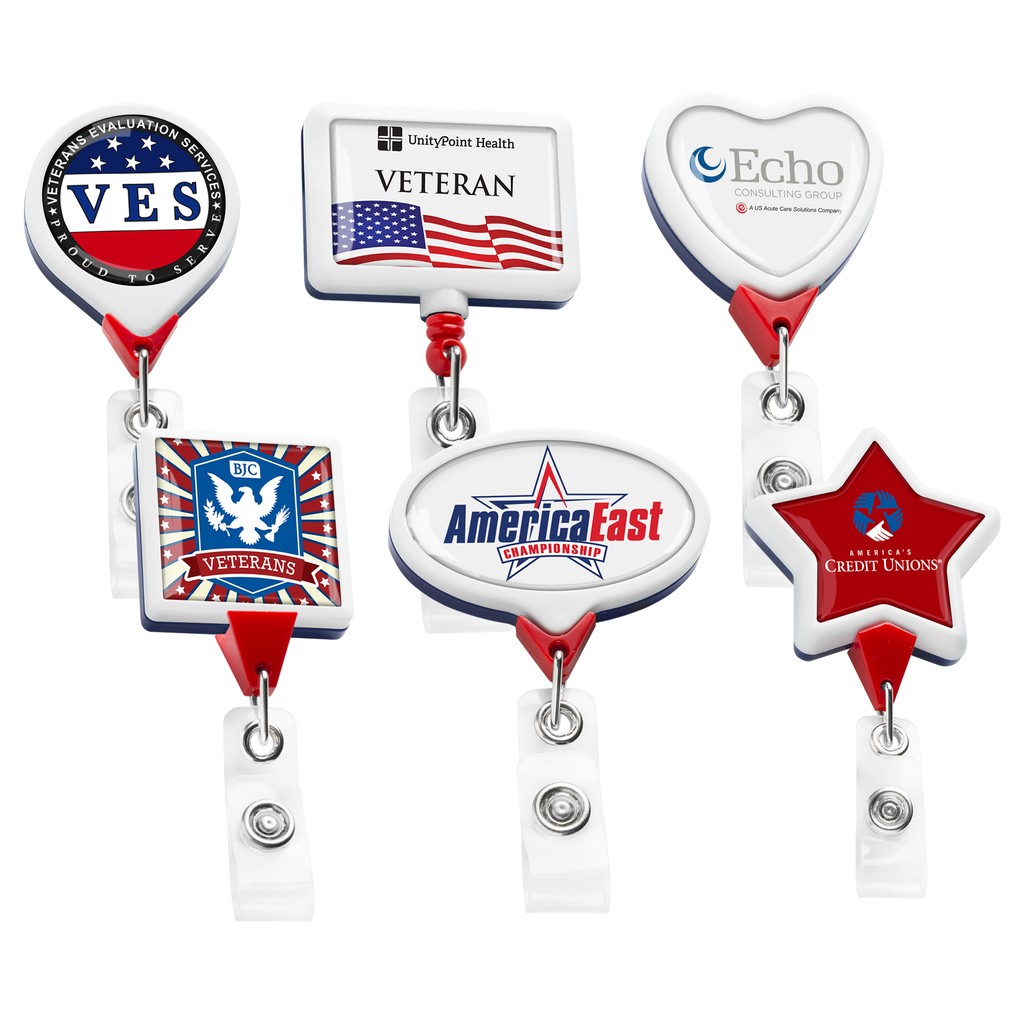 Picture of Jumbo Patriot Retractable Badge Reels