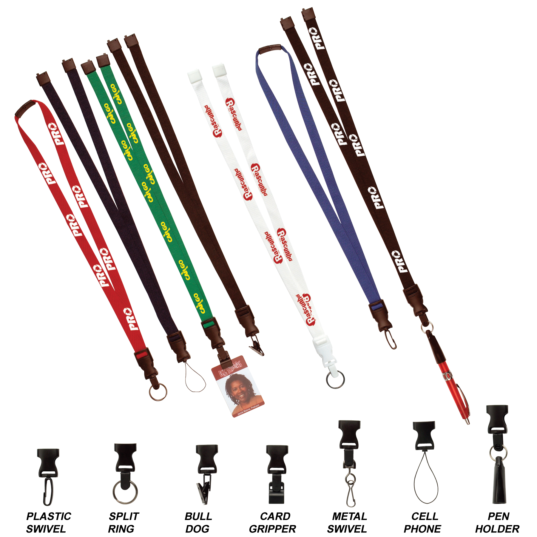 Picture of 5/8" OptiWeave Silk Screen Lanyard