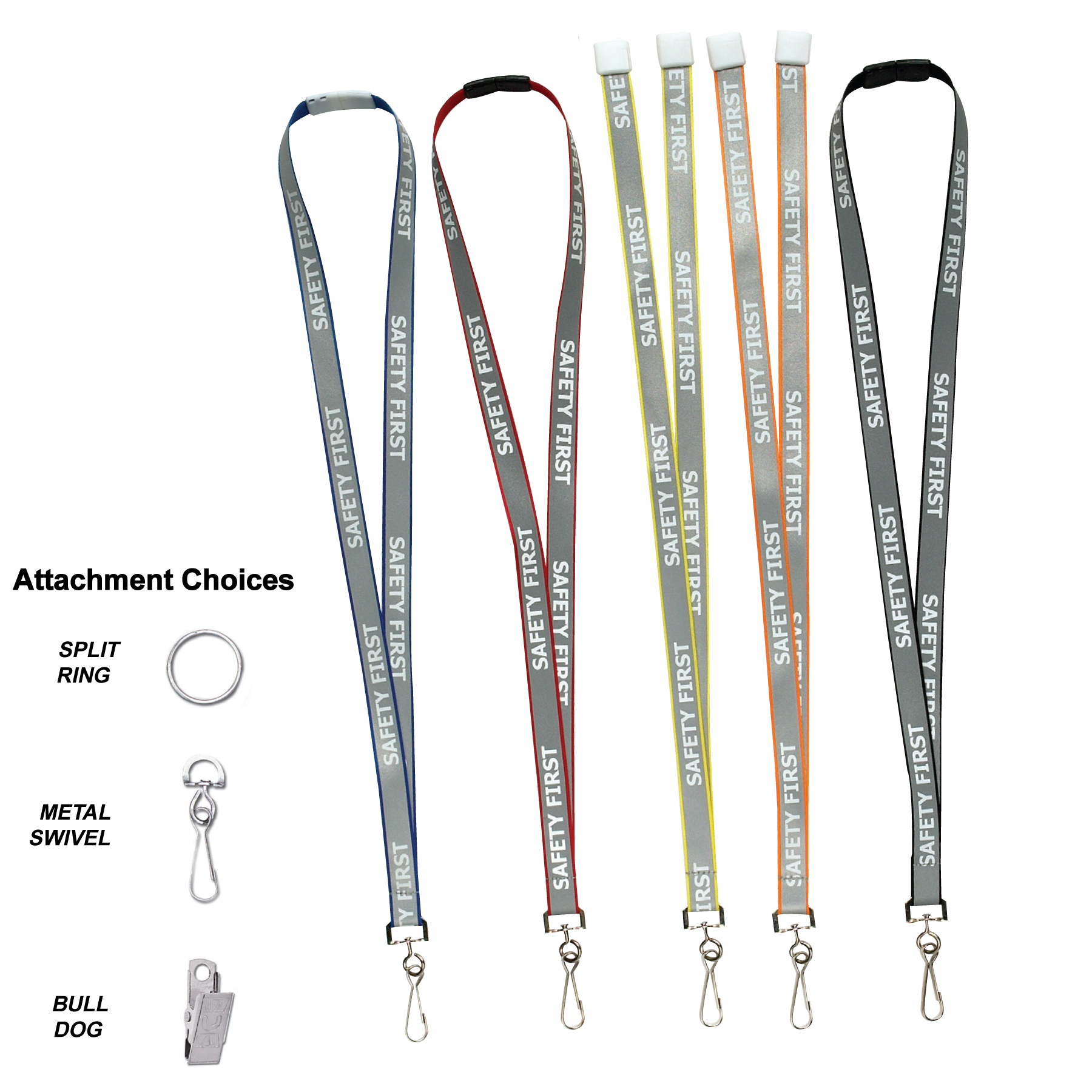 Picture of 3/4" Reflective Silk Screen Lanyard