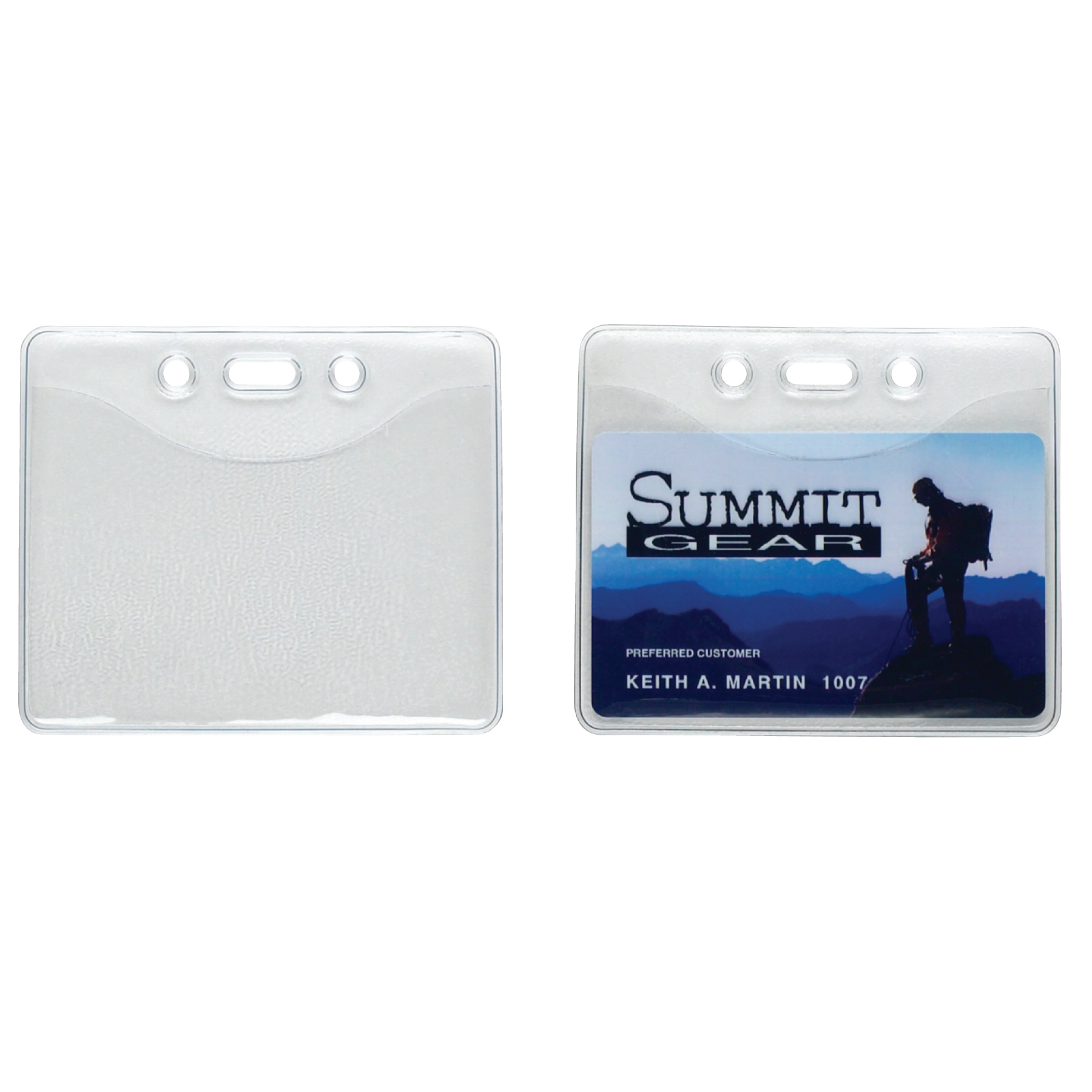 Picture of Clear Horizontal Vinyl Card Holder