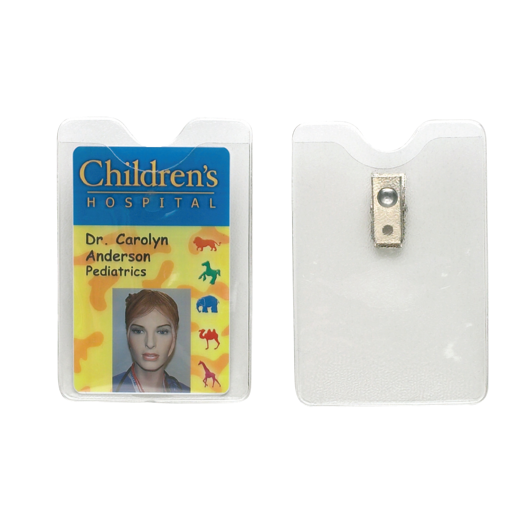 Picture of Clear Vertical Card Holder W/ Clip