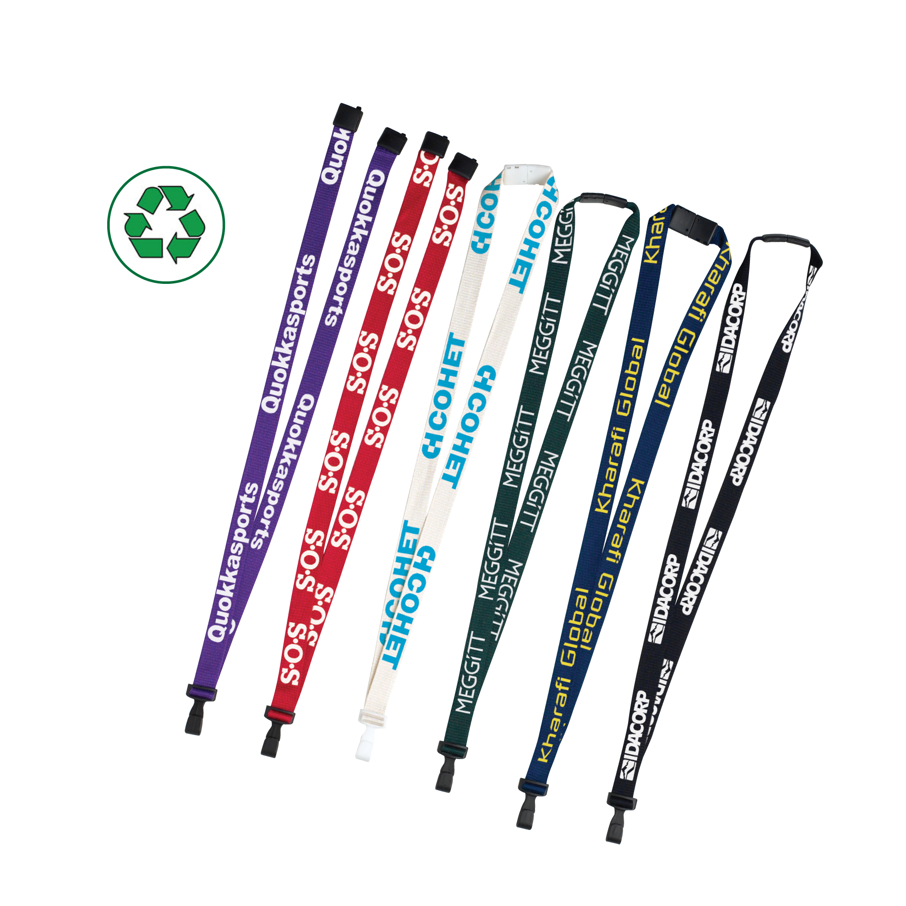 Picture of 3/8" - 5/8" Bamboo Screen Printed Lanyards
