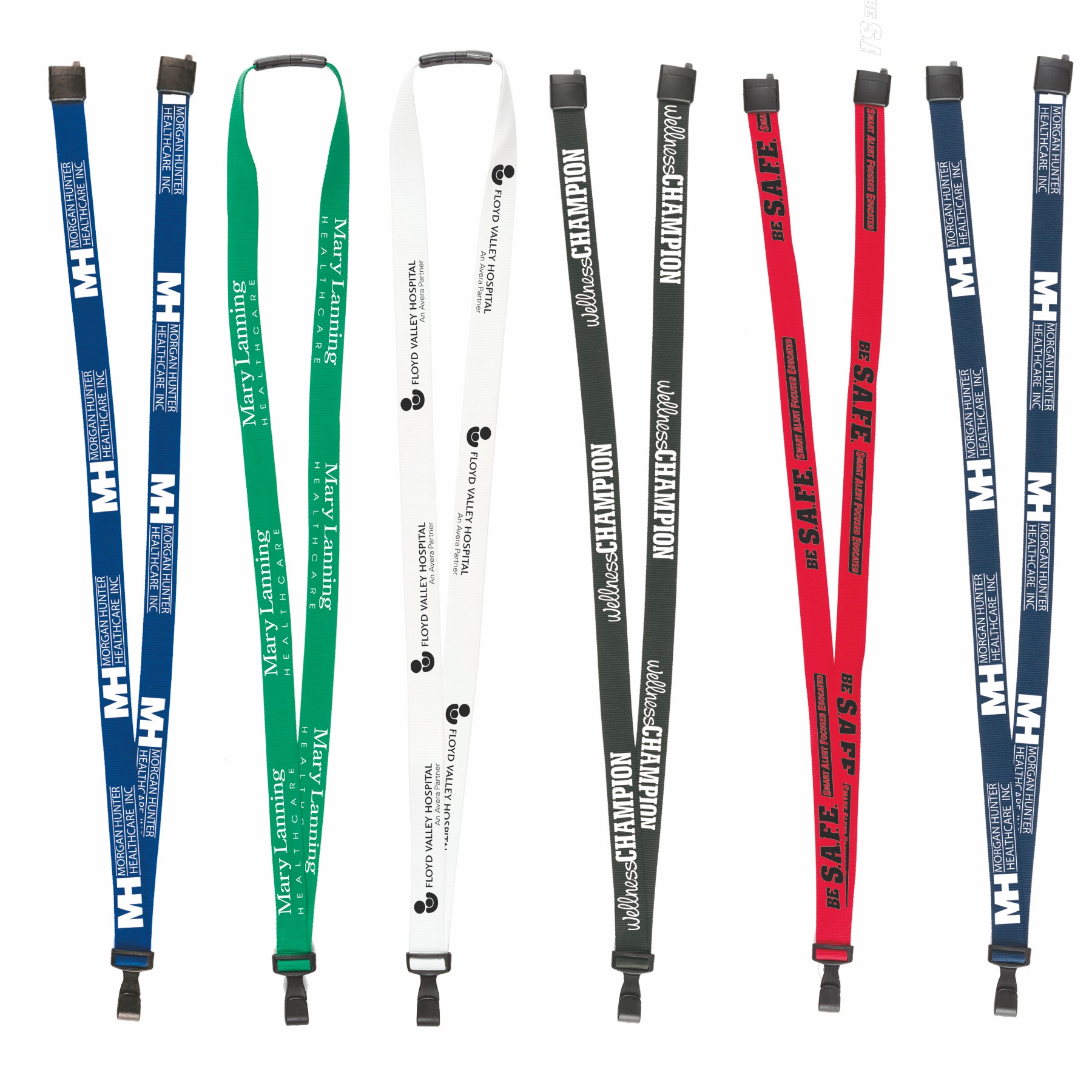 Picture of 3/8" - 5/8" Anti-Microbial Silk Screen Lanyards