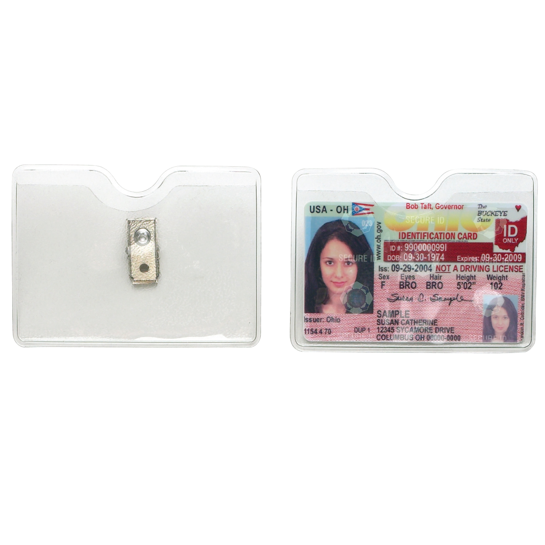Picture of Clear Horizontal Card Holder W/ Clip