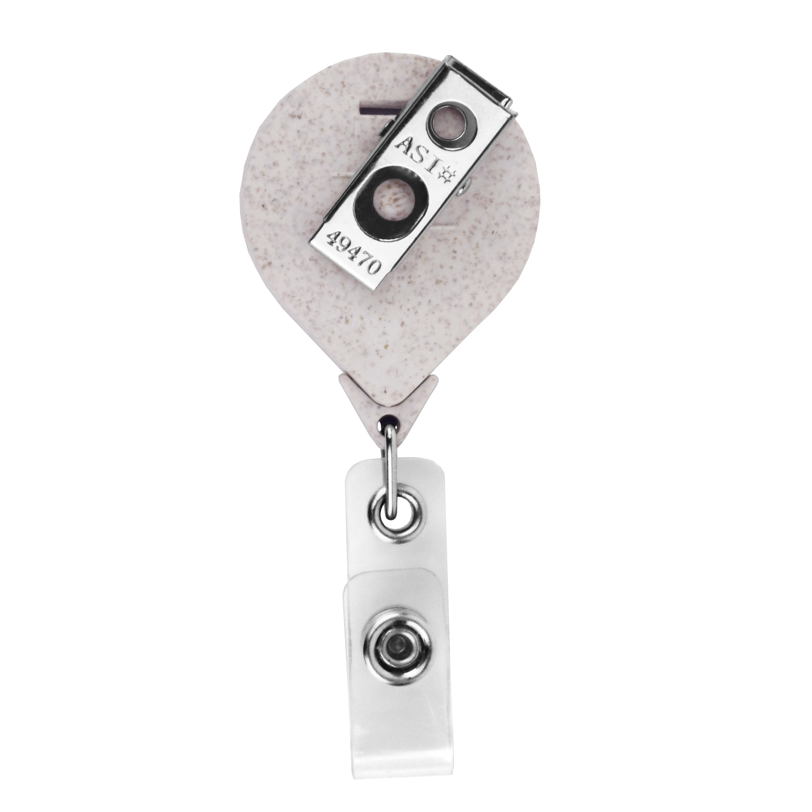 Picture of Wheat Straw JUMBO Round Retractable Badge Reel
