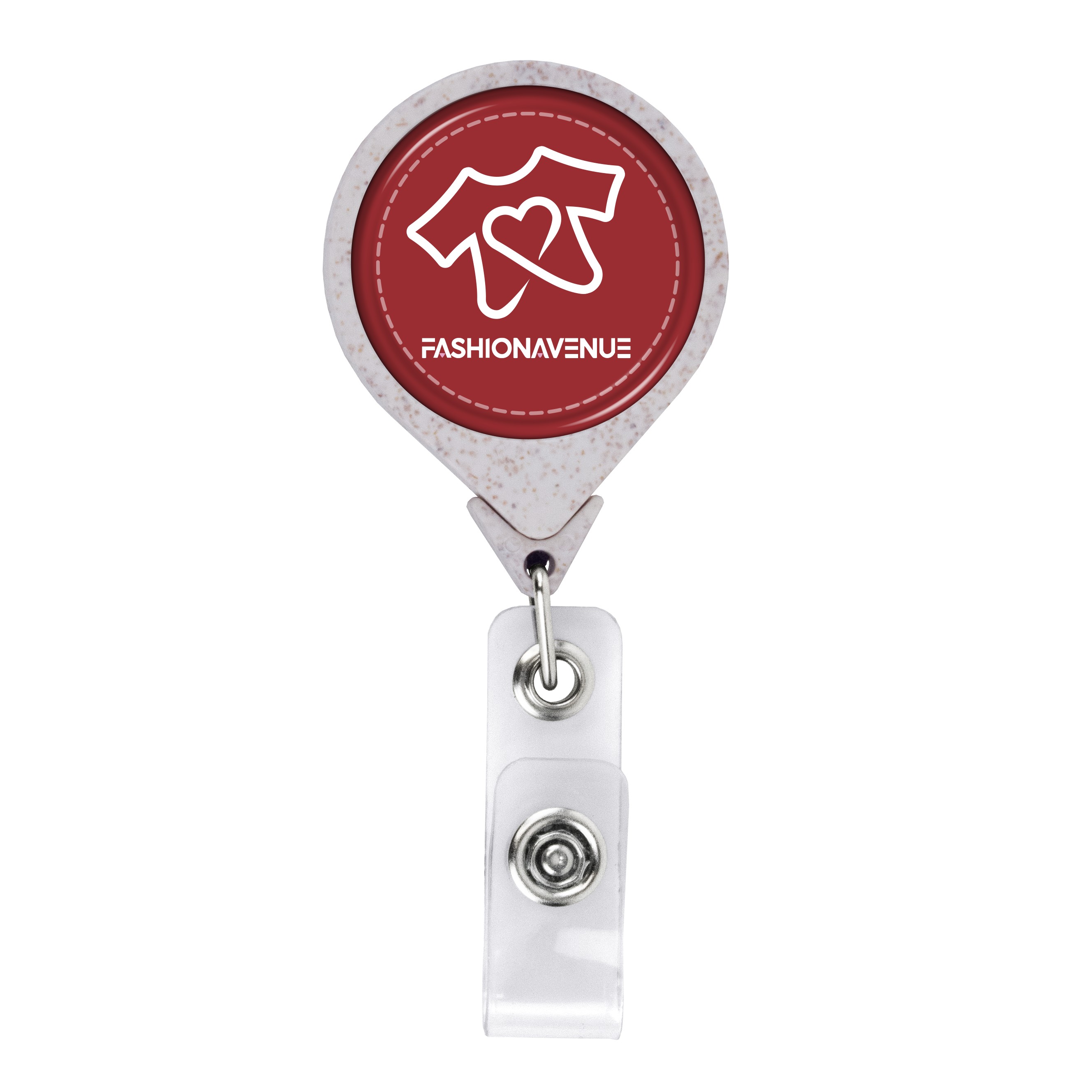Picture of Wheat Straw JUMBO Round Retractable Badge Reel