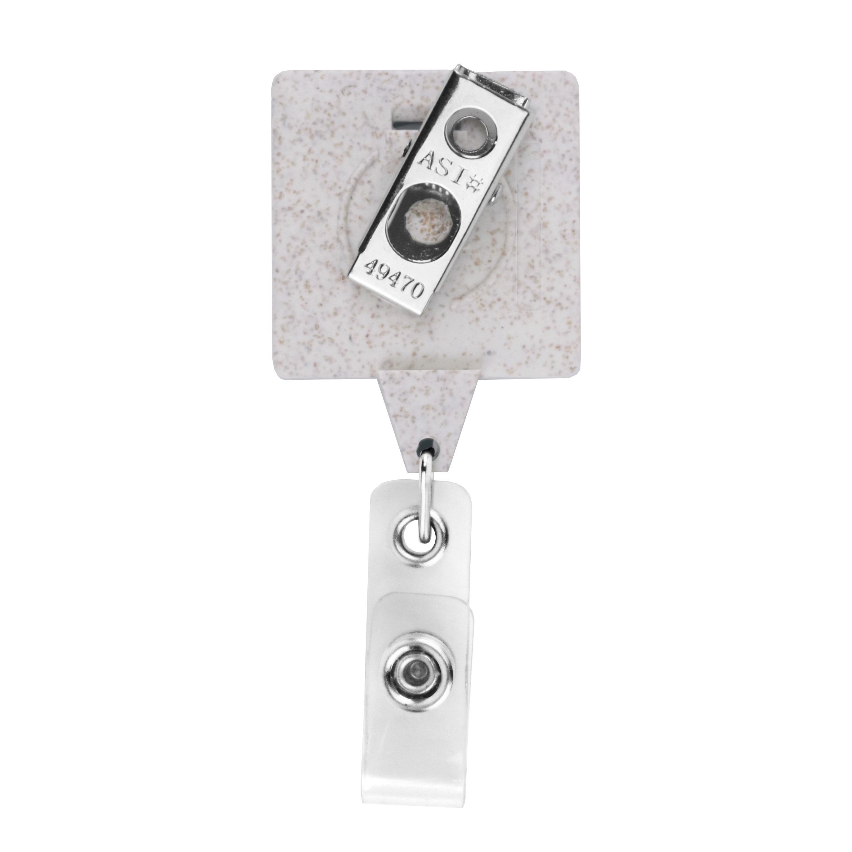 Picture of Wheat Straw JUMBO Square Retractable Badge Reel