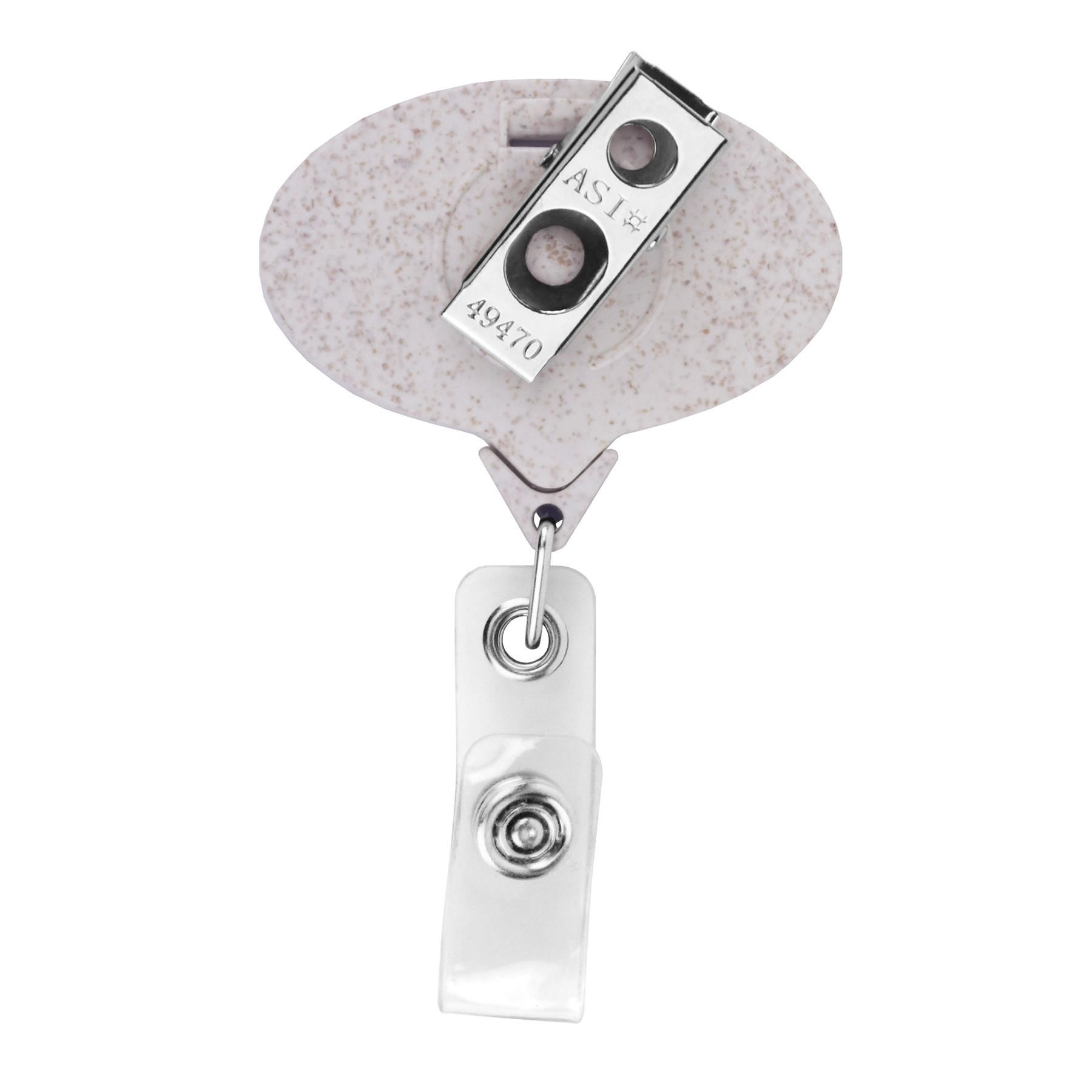 Picture of Wheat Straw JUMBO Oval Retractable Badge Reel