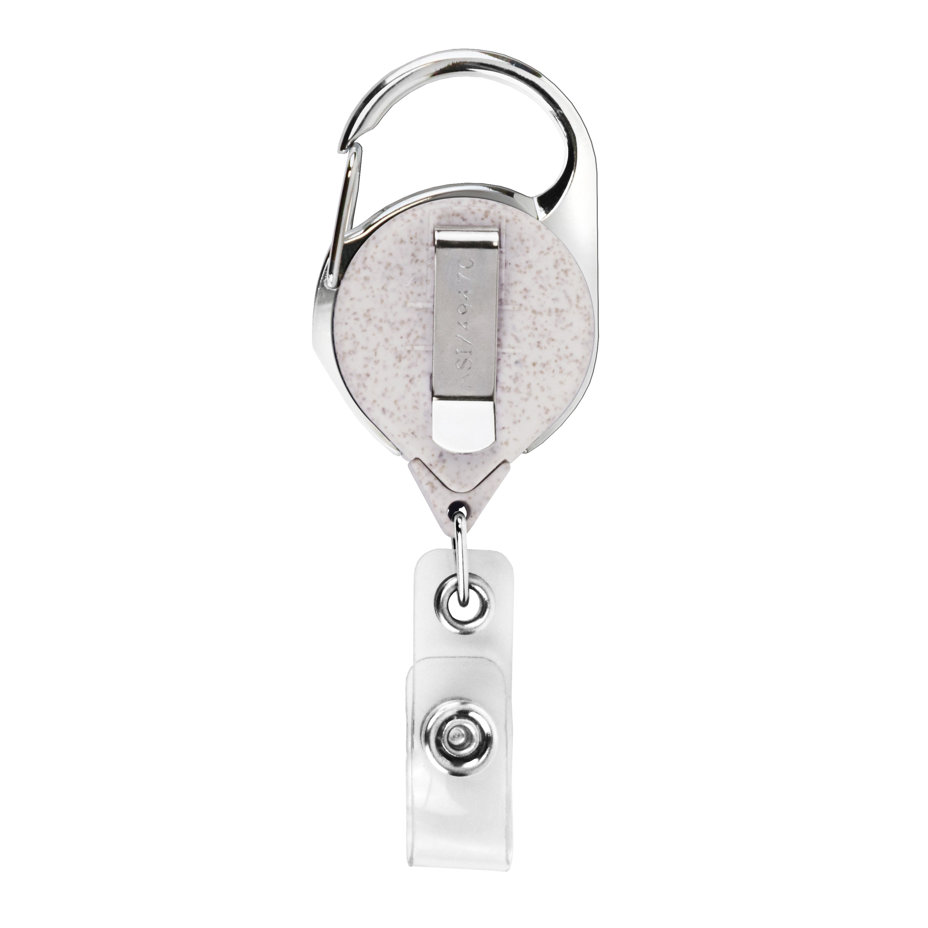 Picture of Wheat Straw Carabiner Retractable Badge Reel w/belt clip