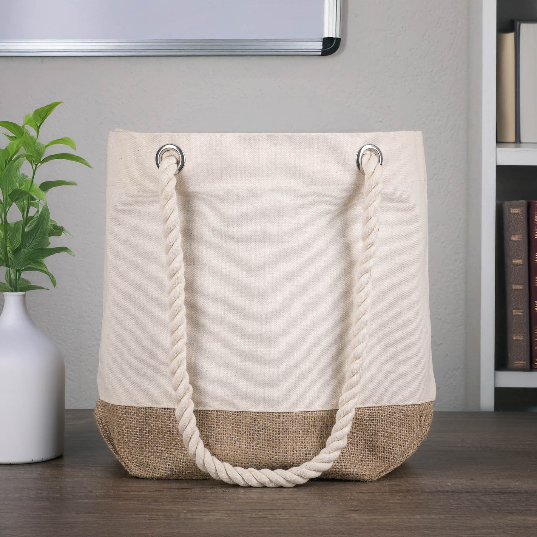 Picture of 12 Oz. Astoria Cotton Canvas Tote w/Jute Bottom