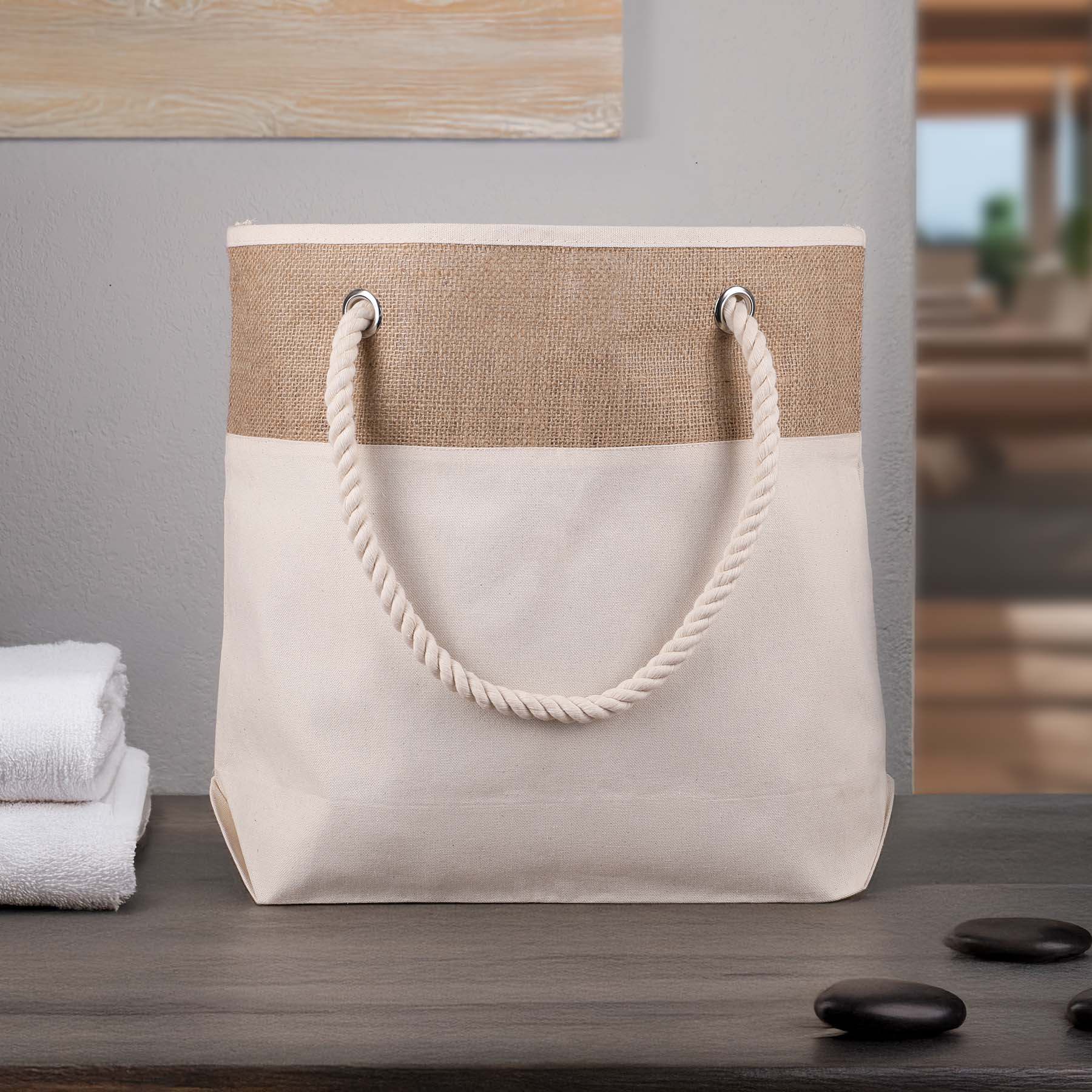 Picture of 12 Oz. Sunriver Cotton Canvas Tote w/Jute Rope