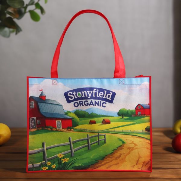 Picture of 2 Sided Sublimated Large Non-Woven Shopping Tote Bag