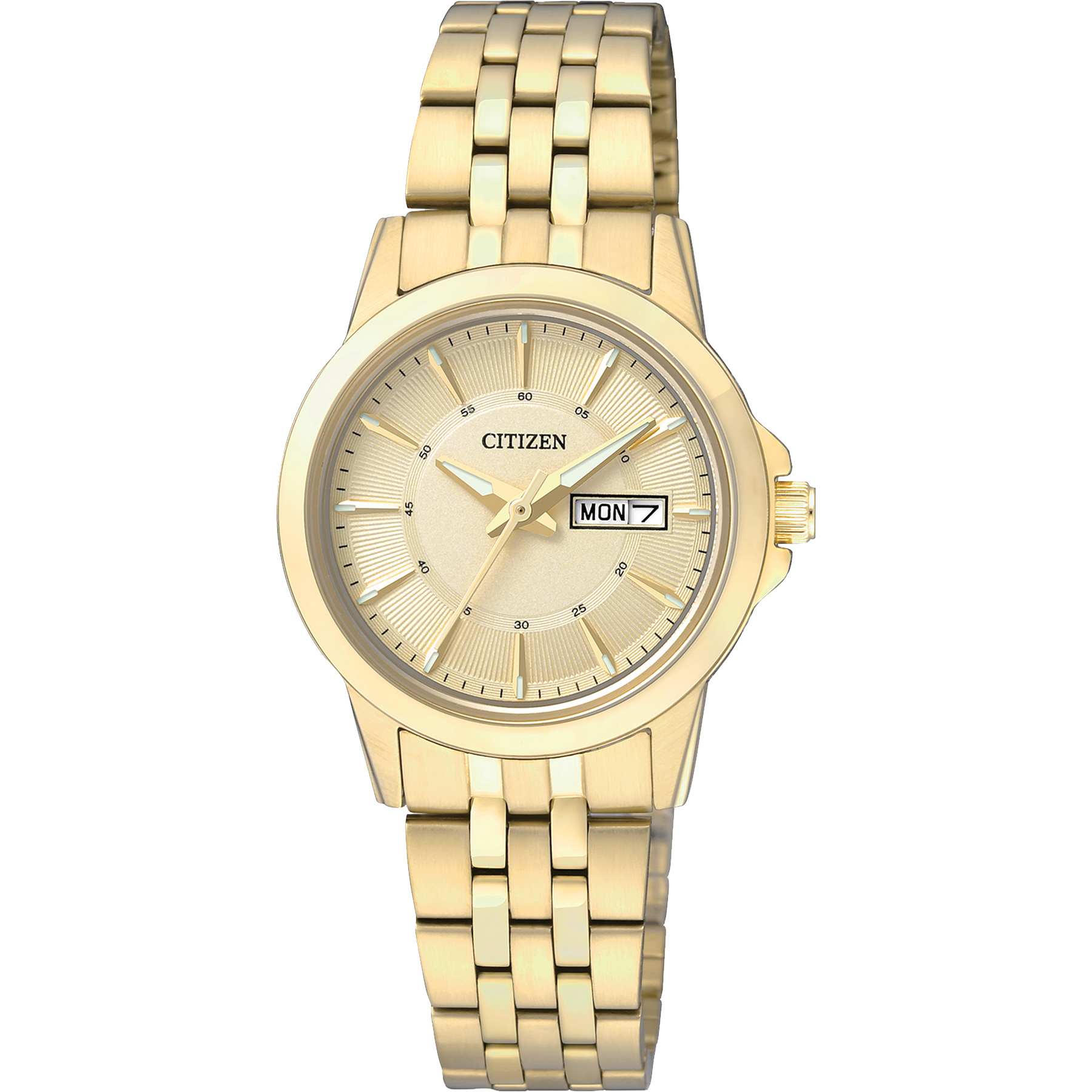 Picture of Citizen Watch Ladies' Quartz Watch, Gold-Tone SS Case and Bracelet with Champagne Dial