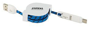 Picture of 3-in-1 Retractable Fabric Charge-It™ Cable