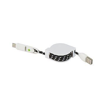 Picture of 3-in-1 Retractable Fabric Charge-It™ Cable