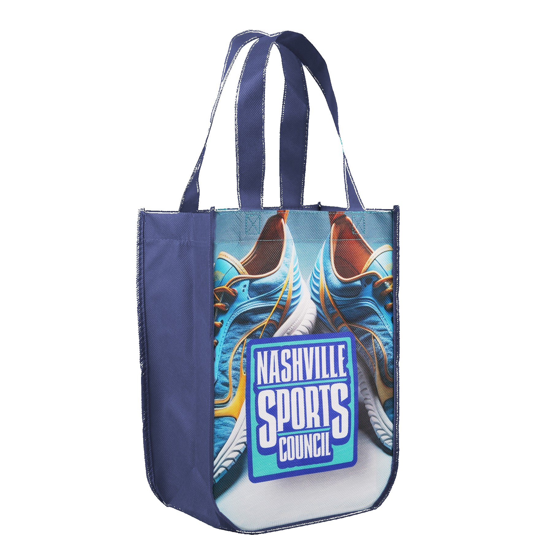 Picture of Yuma Sublimated Non-Woven Curve Bottom Tote Bag