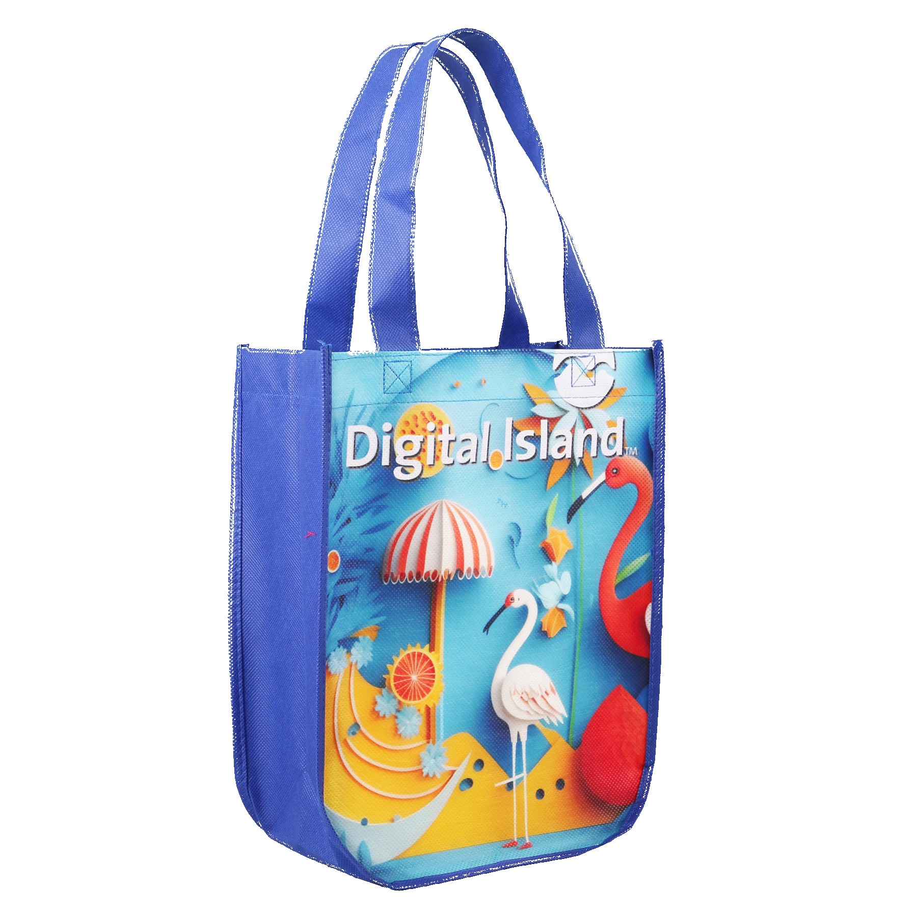 Picture of Yuma Sublimated Non-Woven Curve Bottom Tote Bag