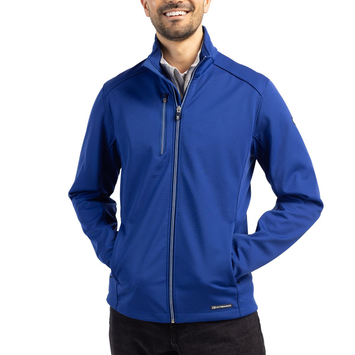 Picture of Cutter & Buck Men's Evoke Recycled Honeycomb Fleece Full-Zip Jacket