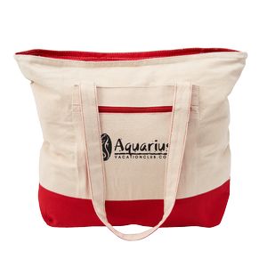Picture of 12 Oz. Cotton Canvas Zippered Tote Bag