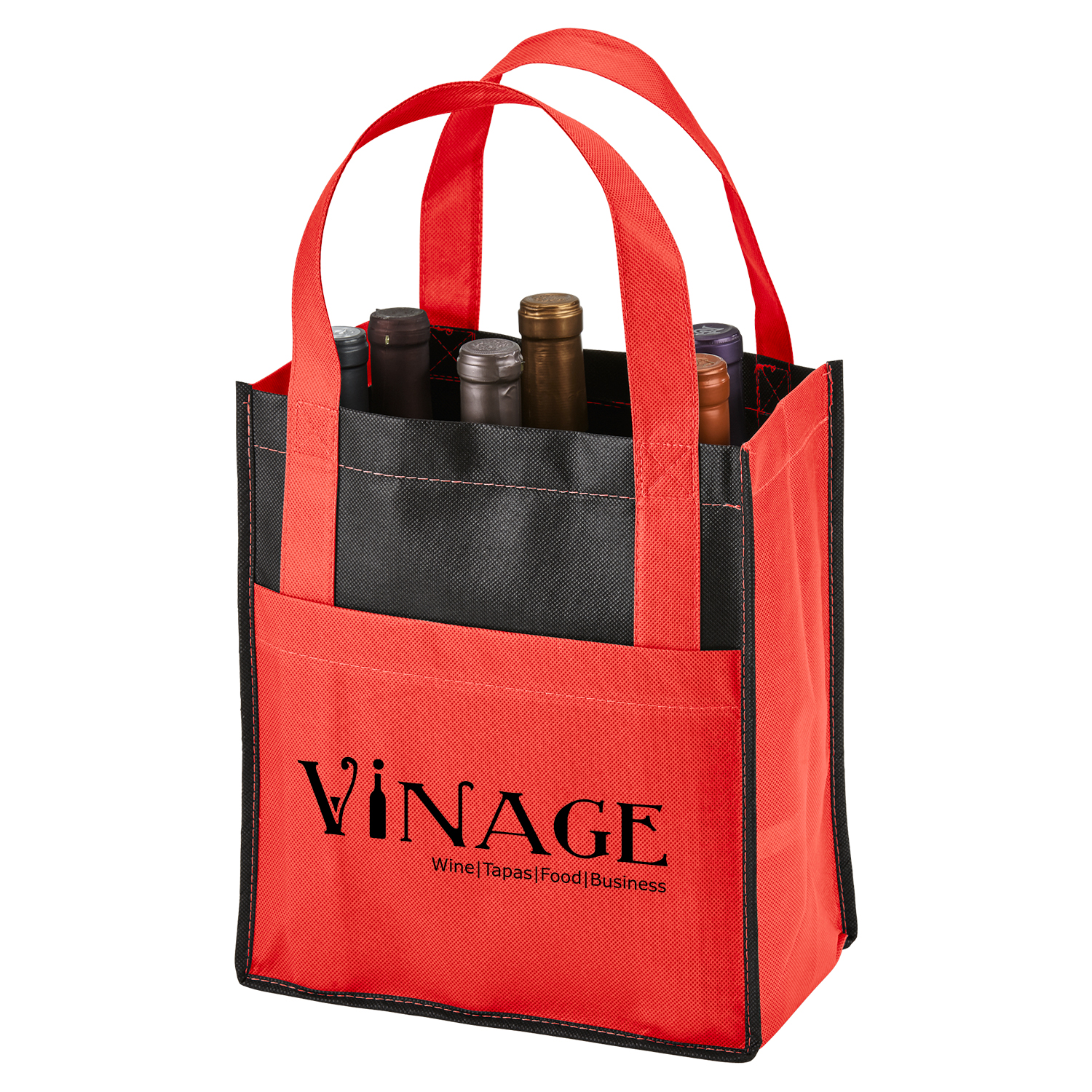 Picture of Toscana Six Bottle Non-Woven Wine Tote Bag