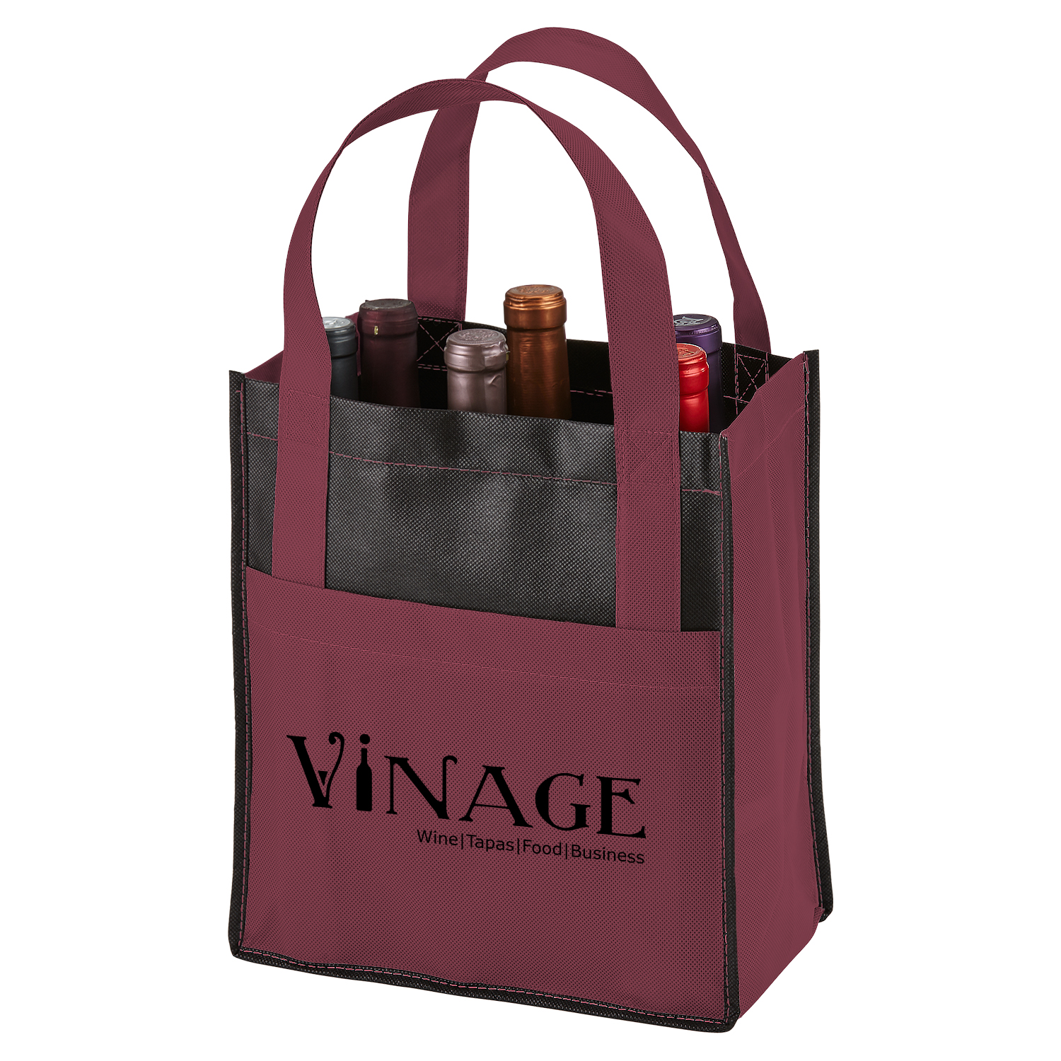Picture of Toscana Six Bottle Non-Woven Wine Tote Bag