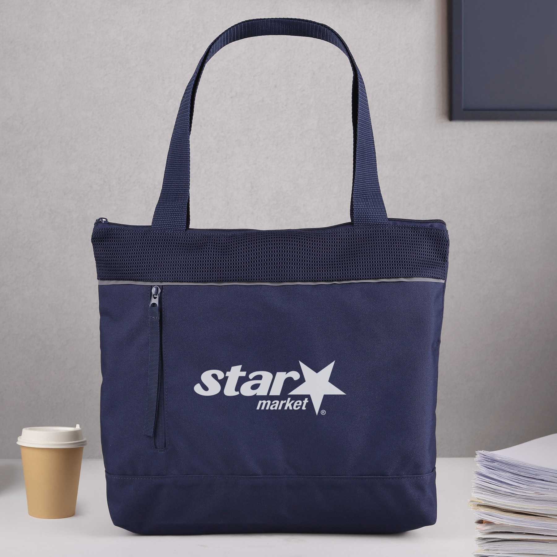 Picture of RPET Mesh Zippered Tote Bag
