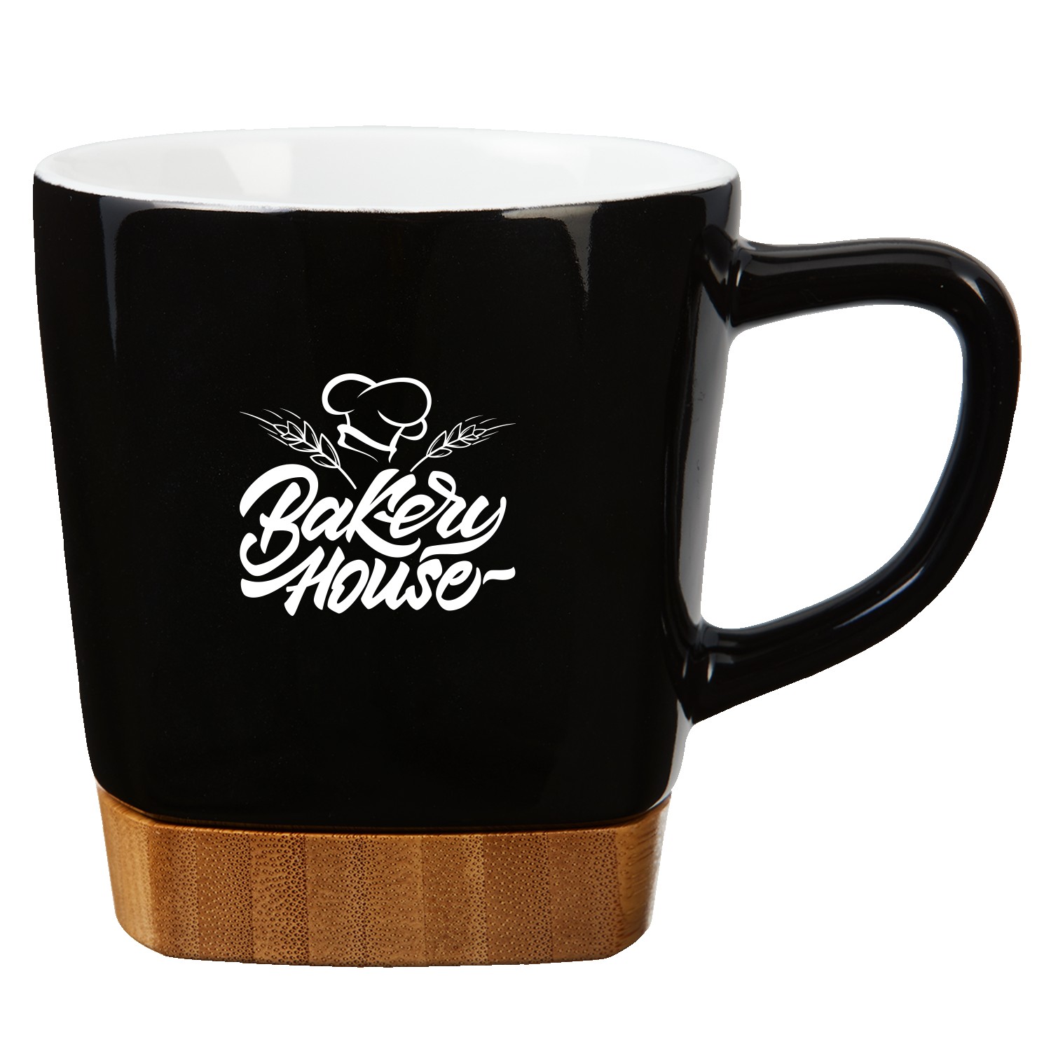 Picture of 11 Oz. Ceramic Coffee Mug with Removable Bamboo Coaster