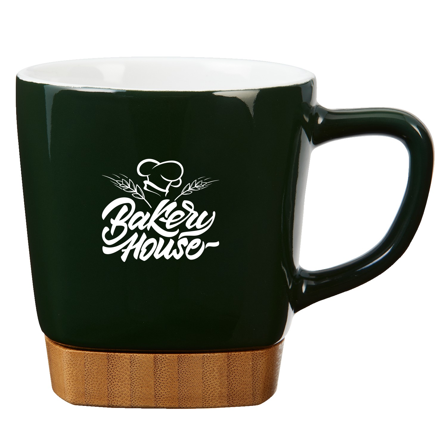 Picture of 11 Oz. Ceramic Coffee Mug with Removable Bamboo Coaster