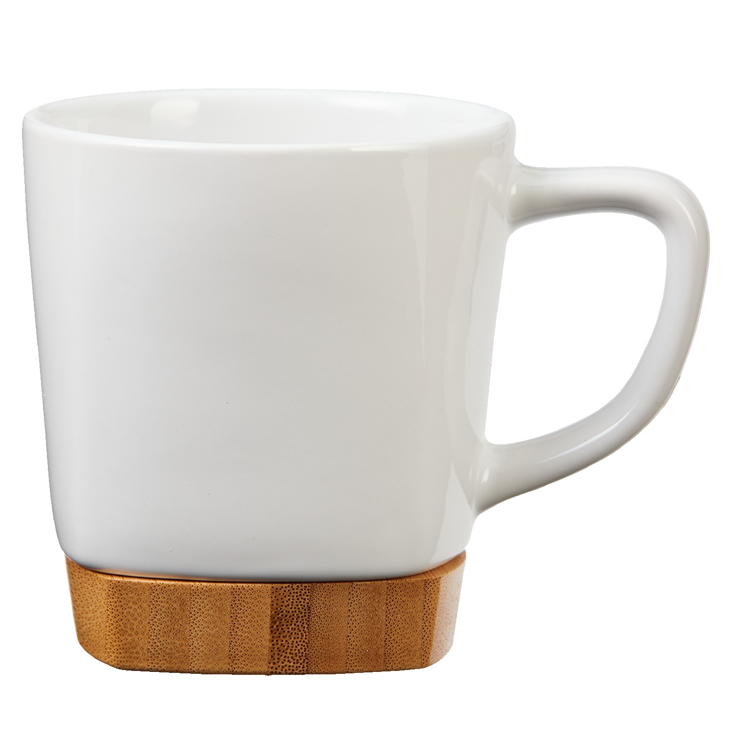Picture of 11 Oz. Ceramic Coffee Mug with Removable Bamboo Coaster