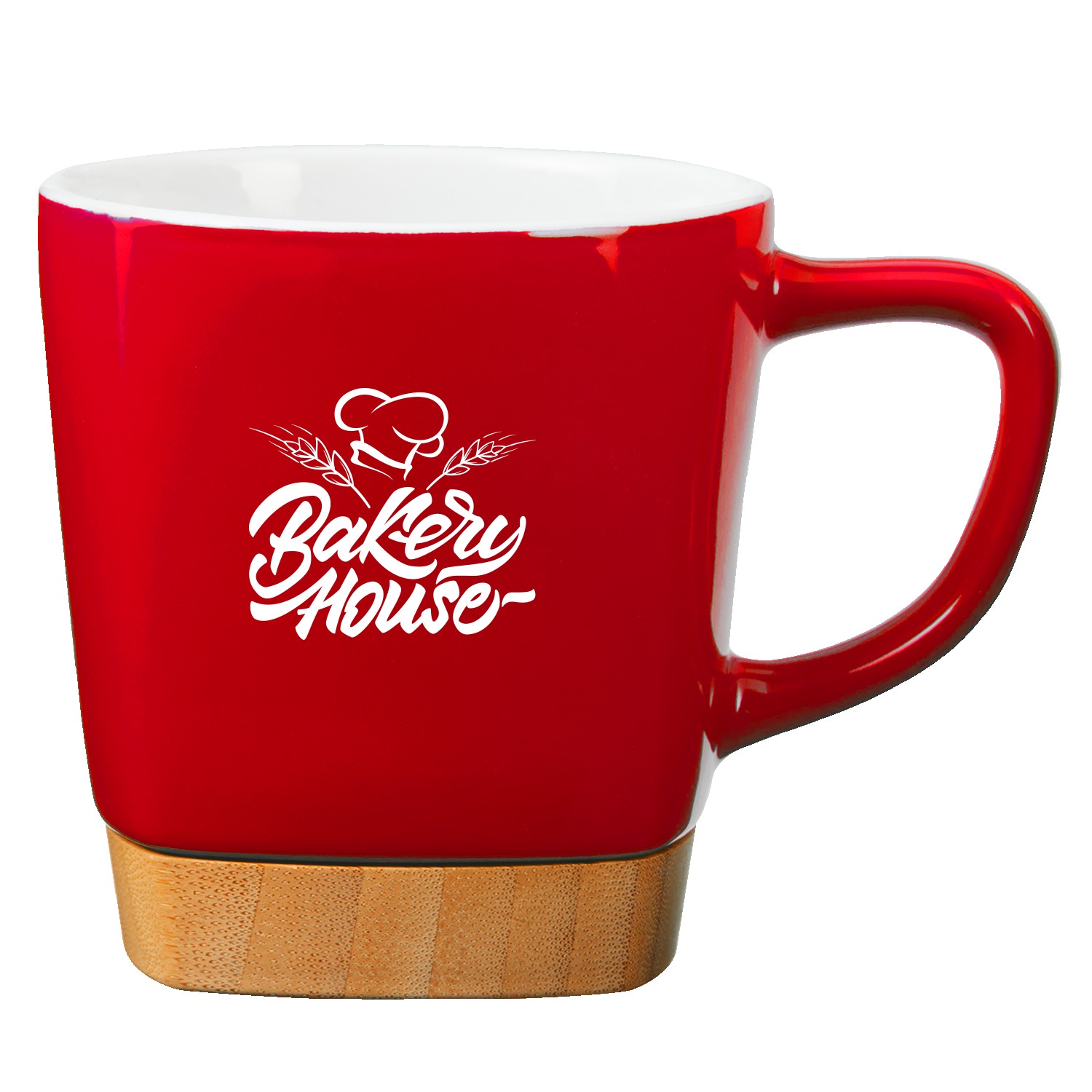 Picture of 11 Oz. Ceramic Coffee Mug with Removable Bamboo Coaster