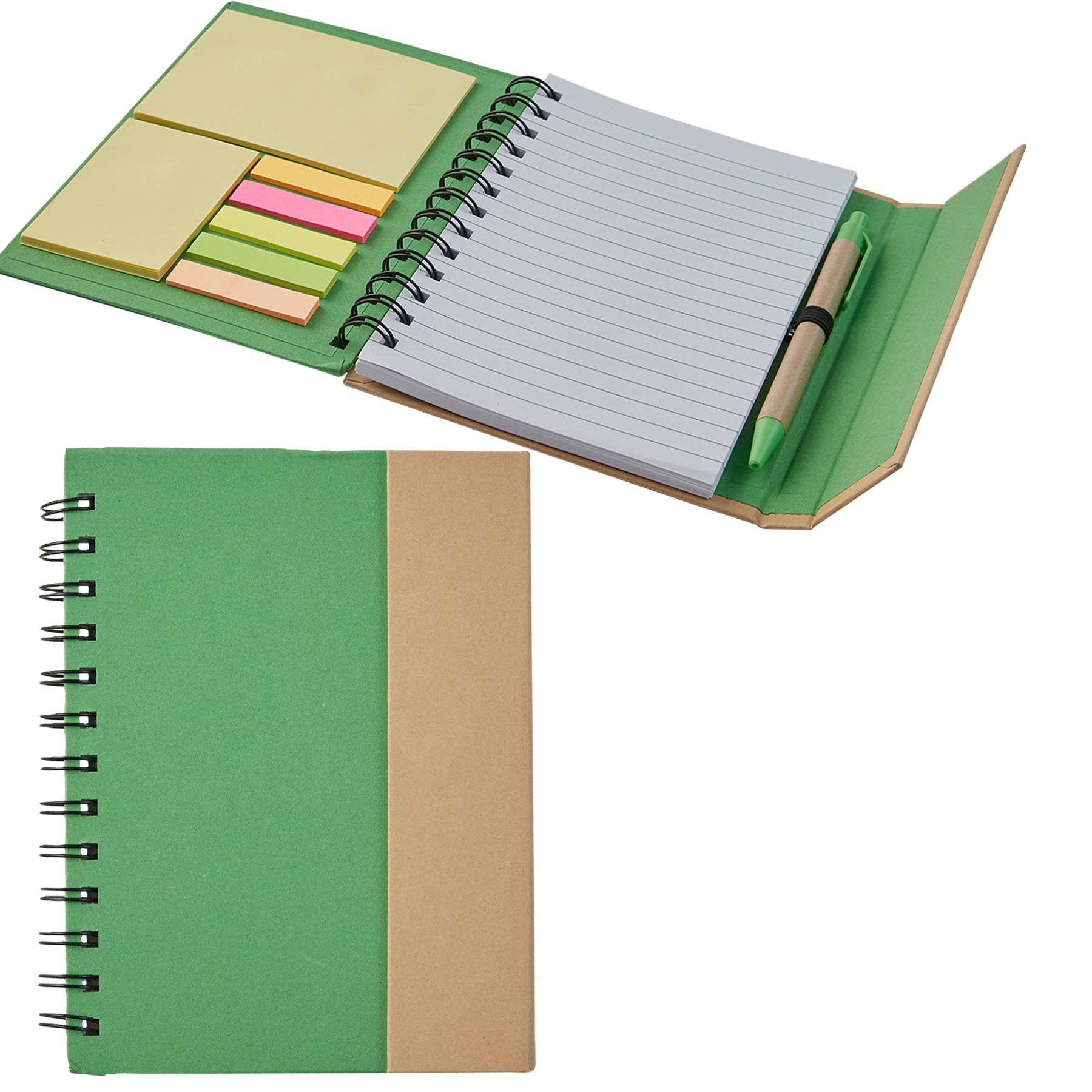 Picture of Eco Magnetic Notebook W/ Sticky Notes & Pen
