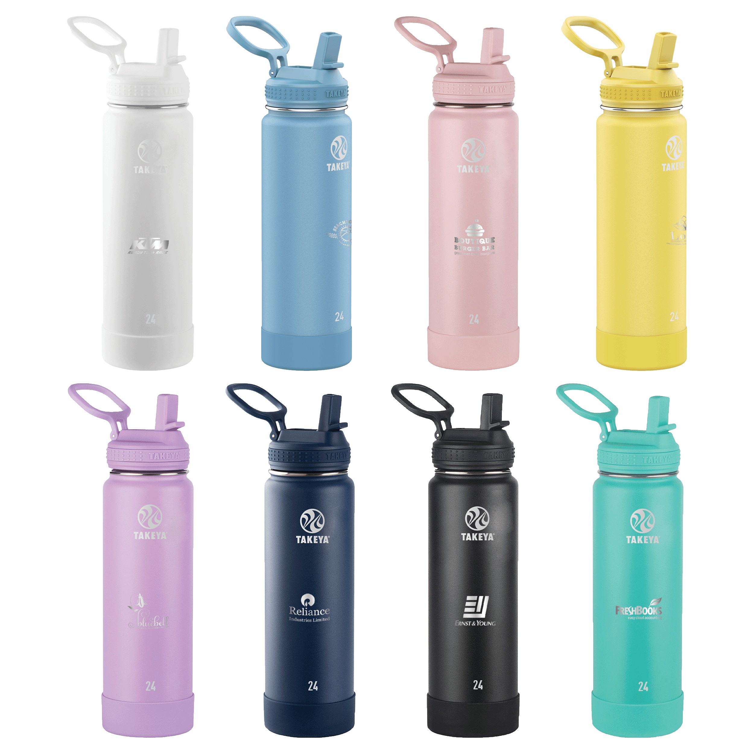 Picture of Takeya® 24 Oz. Standard Water Bottle w/Actives Straw Lid™ (Laser)