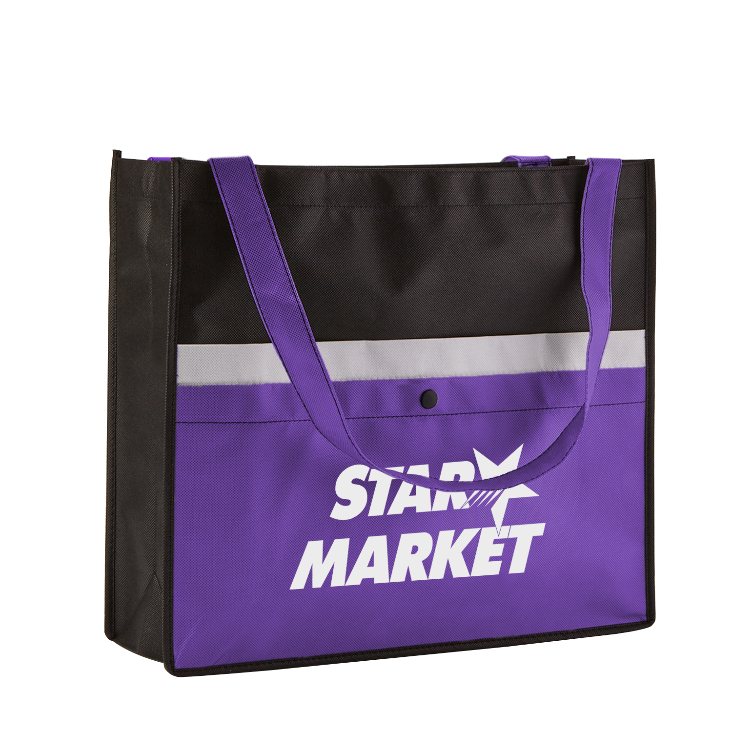 Picture of Corridor Non-Woven Snap Pocket Tote Bag