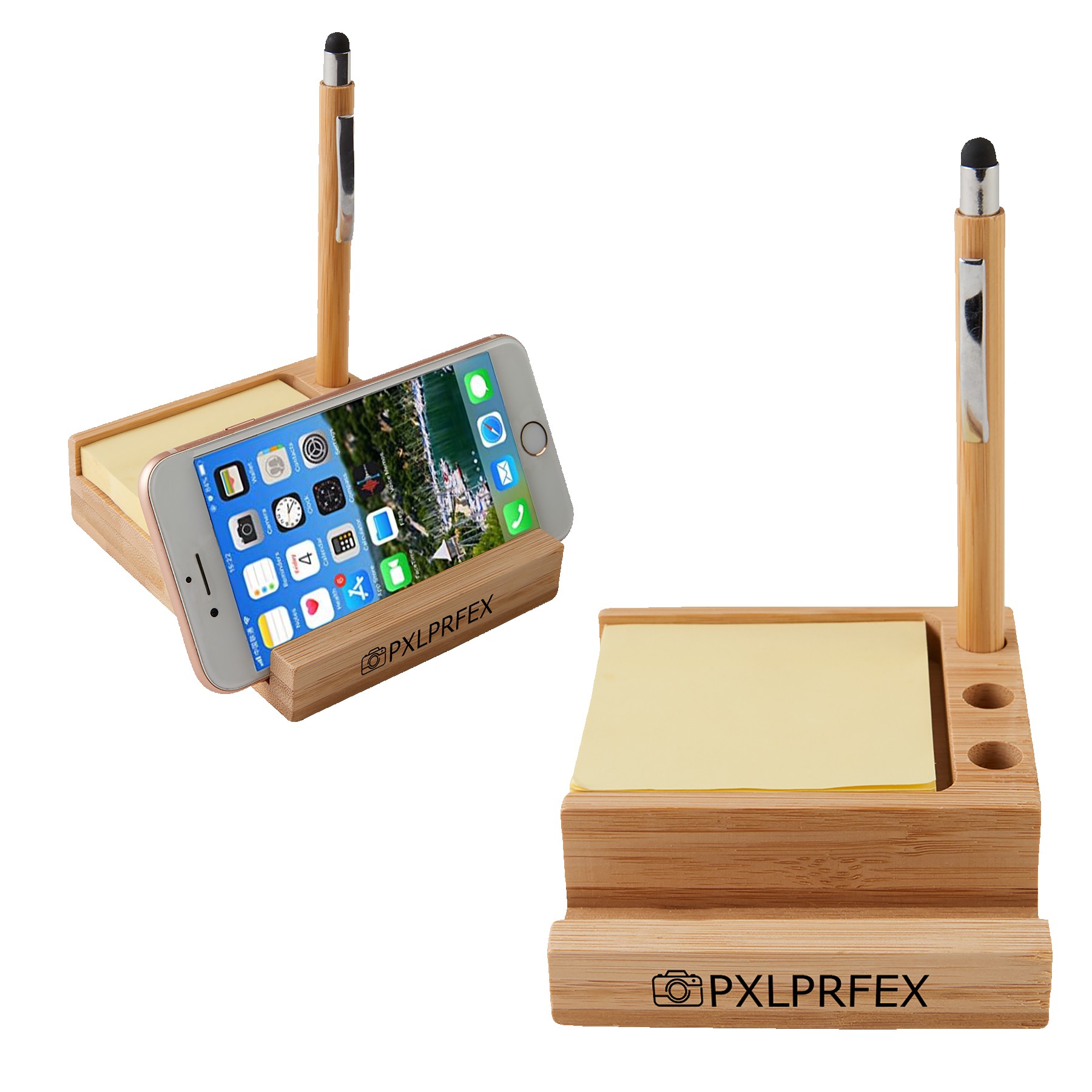 Picture of Bamboo Desk Organizer w/Phone Holder