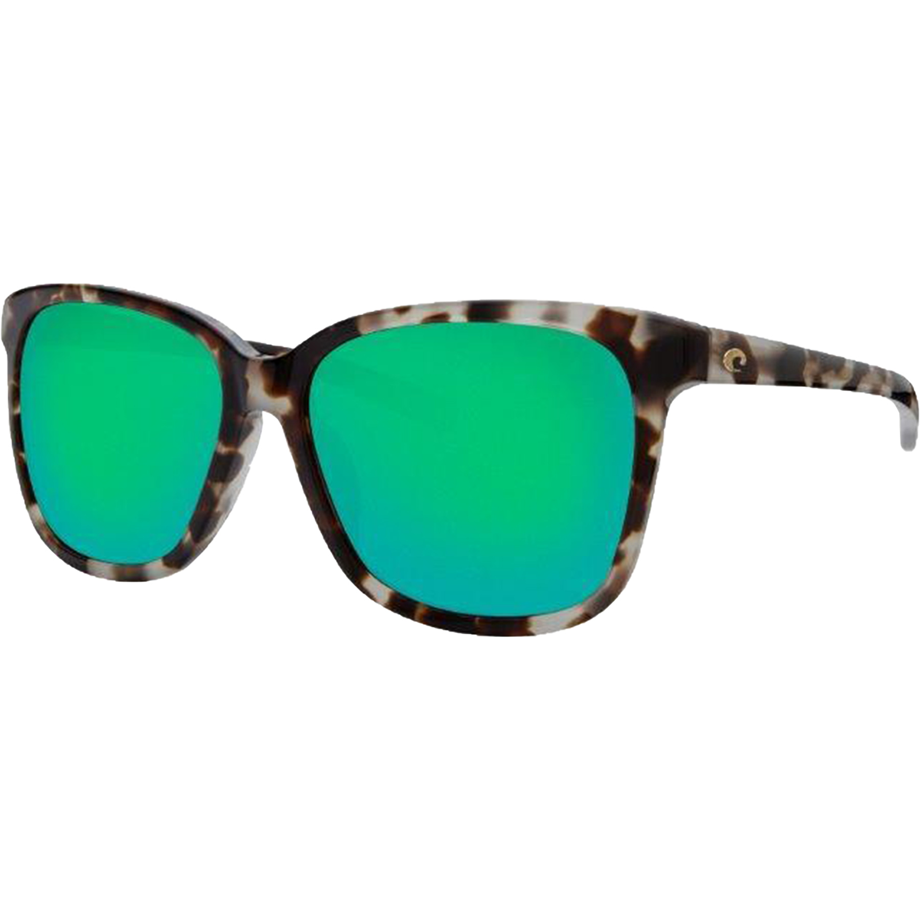 Picture of Costa Del Mar May Sunglasses: Shiny Tiger Cowrie Frame w/Green Mirror Lens, 580G