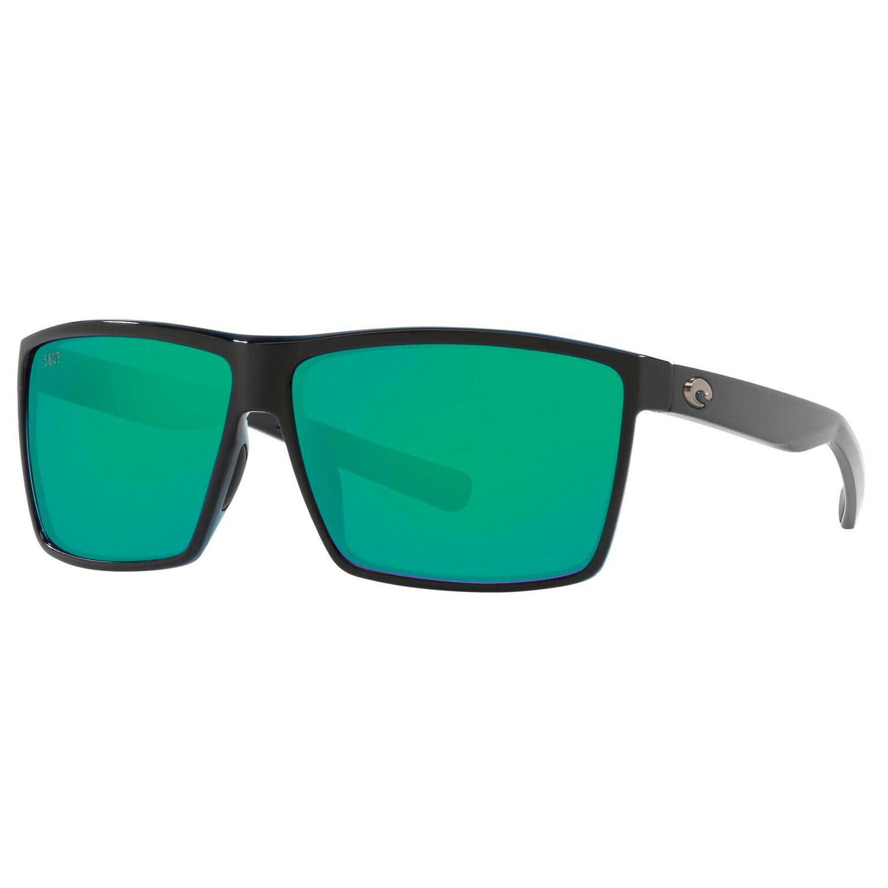 Picture of Costa Del Mar Rincon Sunglasses - (Frame) Shiny Black; (Lens) Green Mirror, 580P