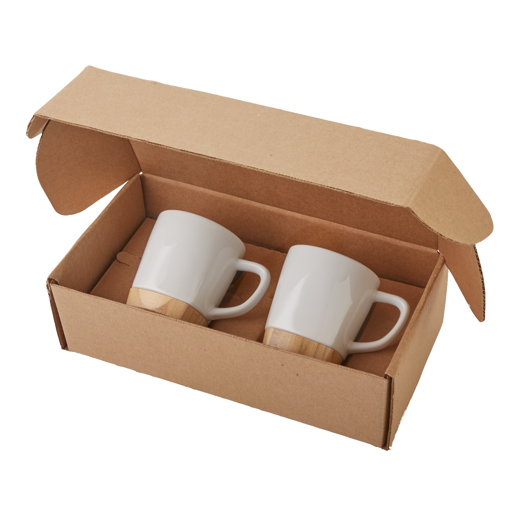 Picture of 11 Oz. Ceramic Mugs w/Removable Bamboo Coaster Gift Set