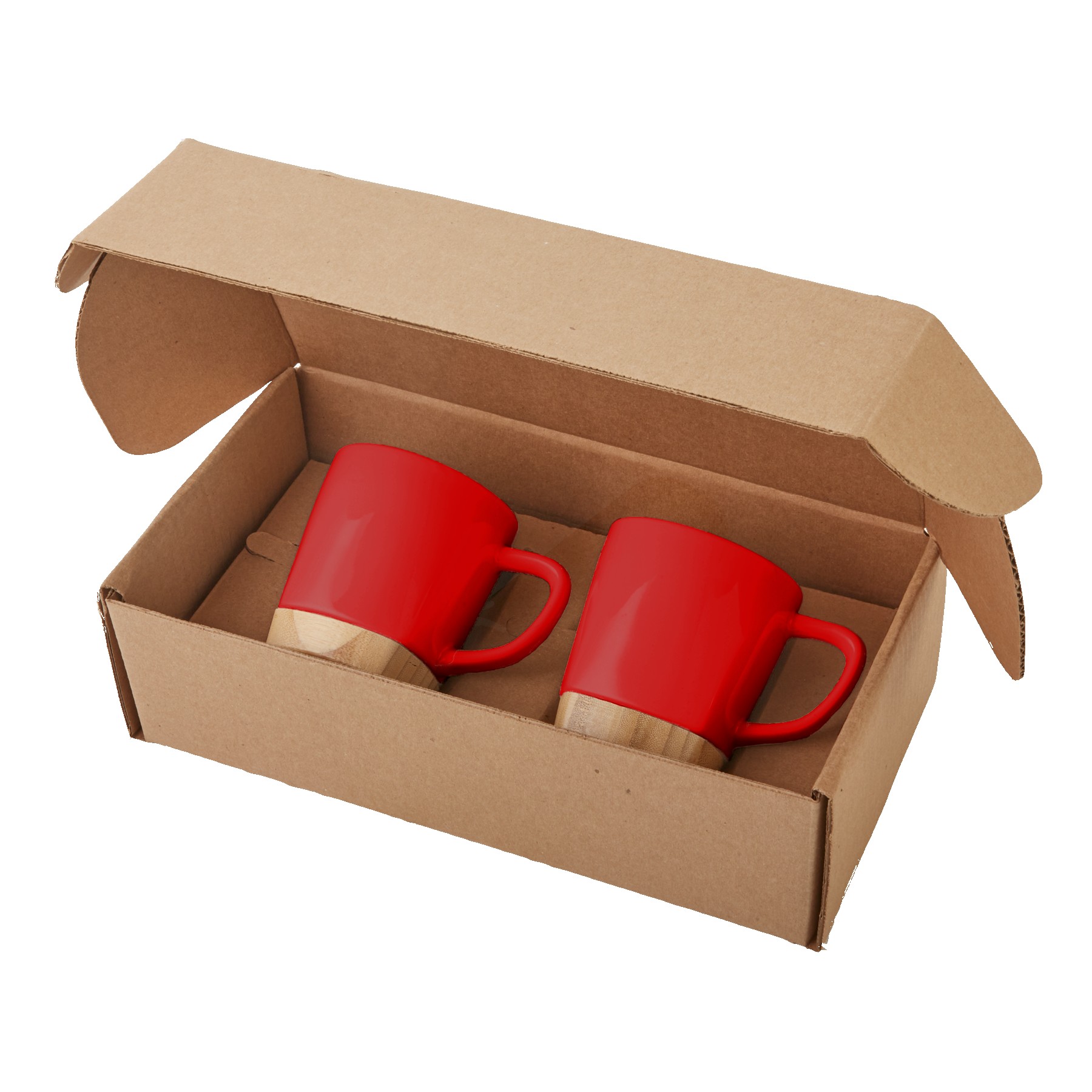 Picture of 11 Oz. Ceramic Mugs w/Removable Bamboo Coaster Gift Set