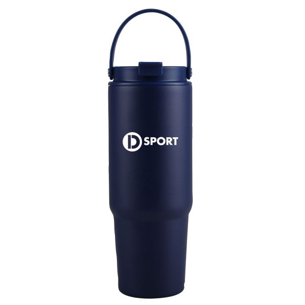 Picture of 27 Oz. Siam Powder Coated Recycled Stainless Steel Tumbler w/Carrying Handle