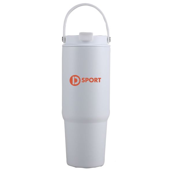 Picture of 27 Oz. Siam Powder Coated Recycled Stainless Steel Tumbler w/Carrying Handle