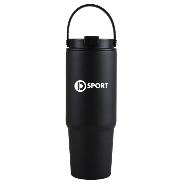Picture of 27 Oz. Siam Powder Coated Recycled Stainless Steel Tumbler w/Carrying Handle