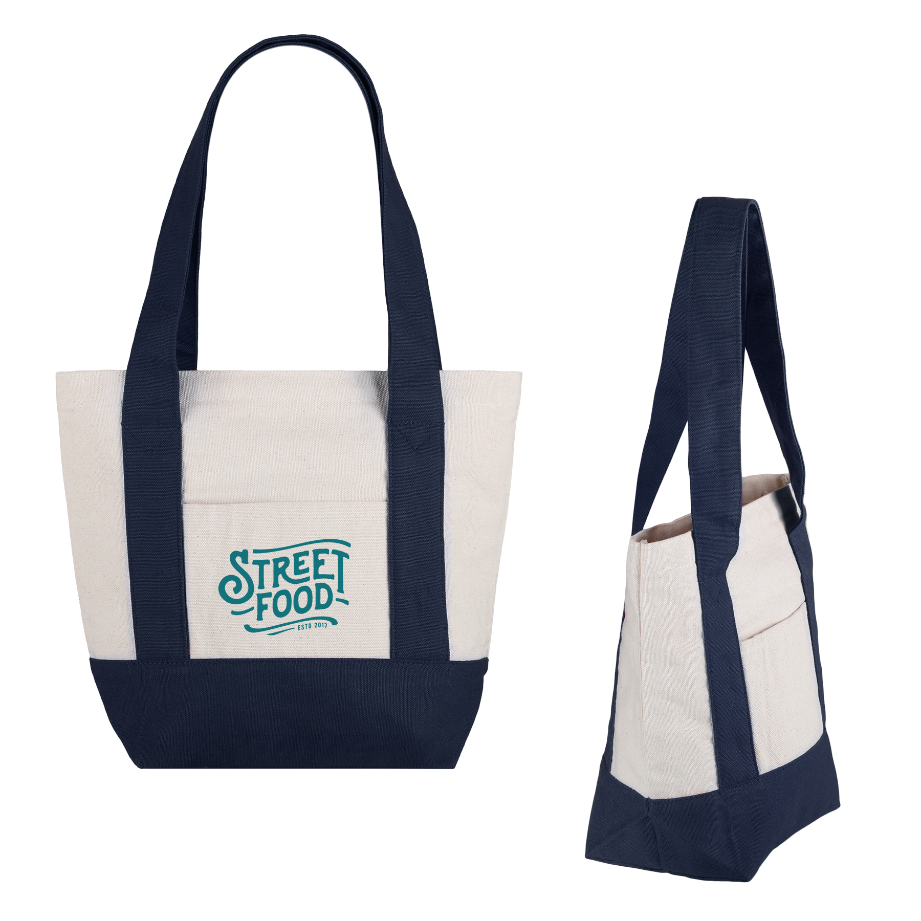 Picture of Small TJ Cotton Canvas Zippered Tote