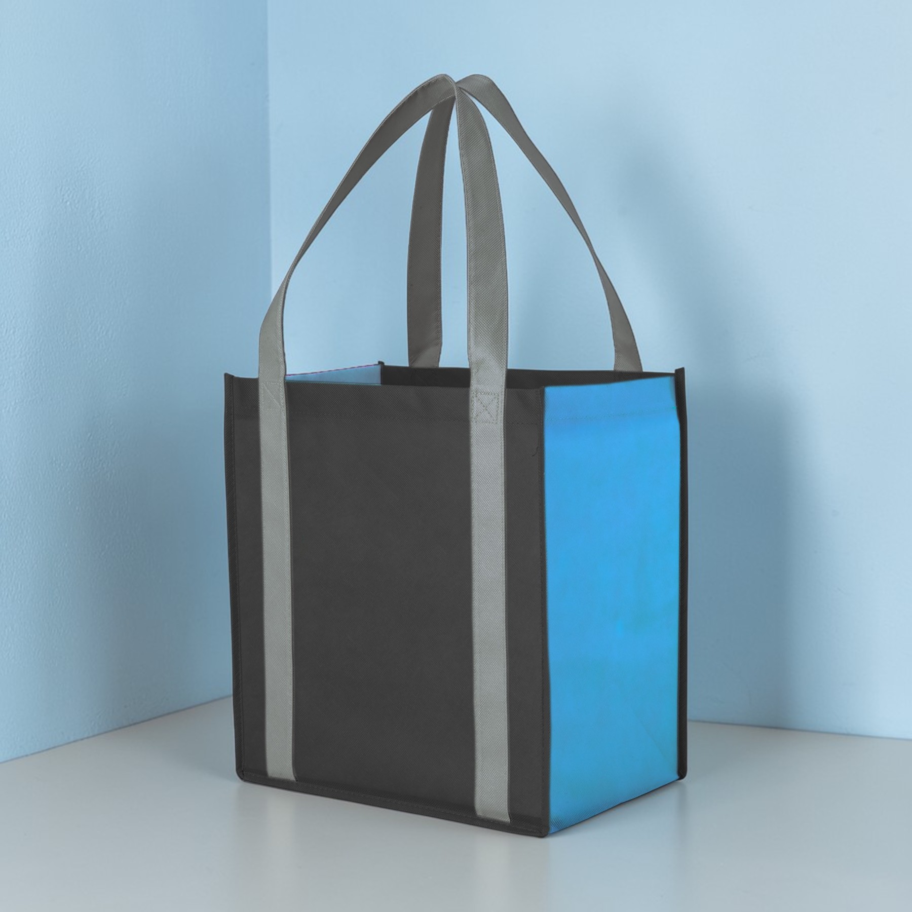 Picture of Color Combination Non-Woven Grocery Tote Bag