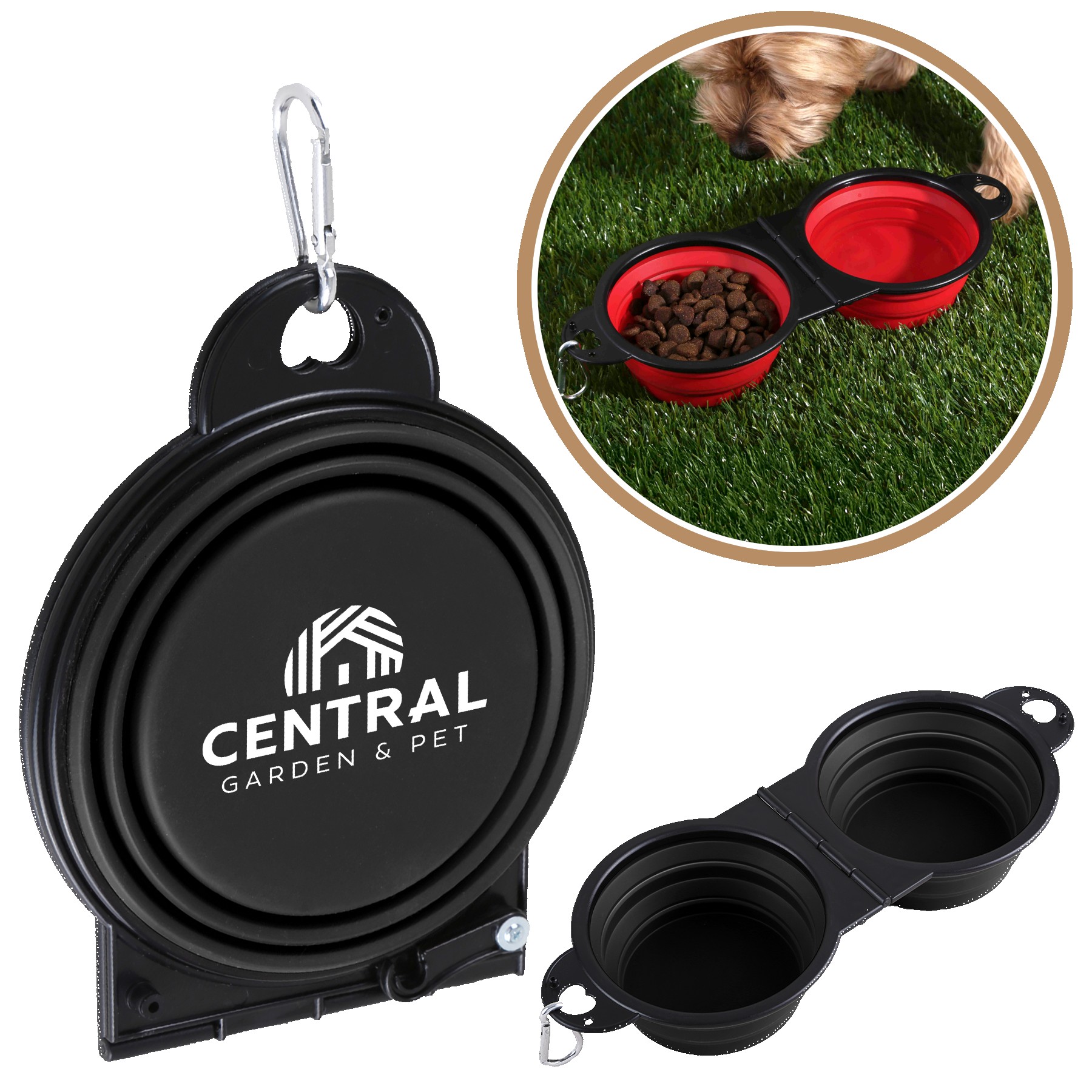 Picture of Dual Collapsible Pet Bowl