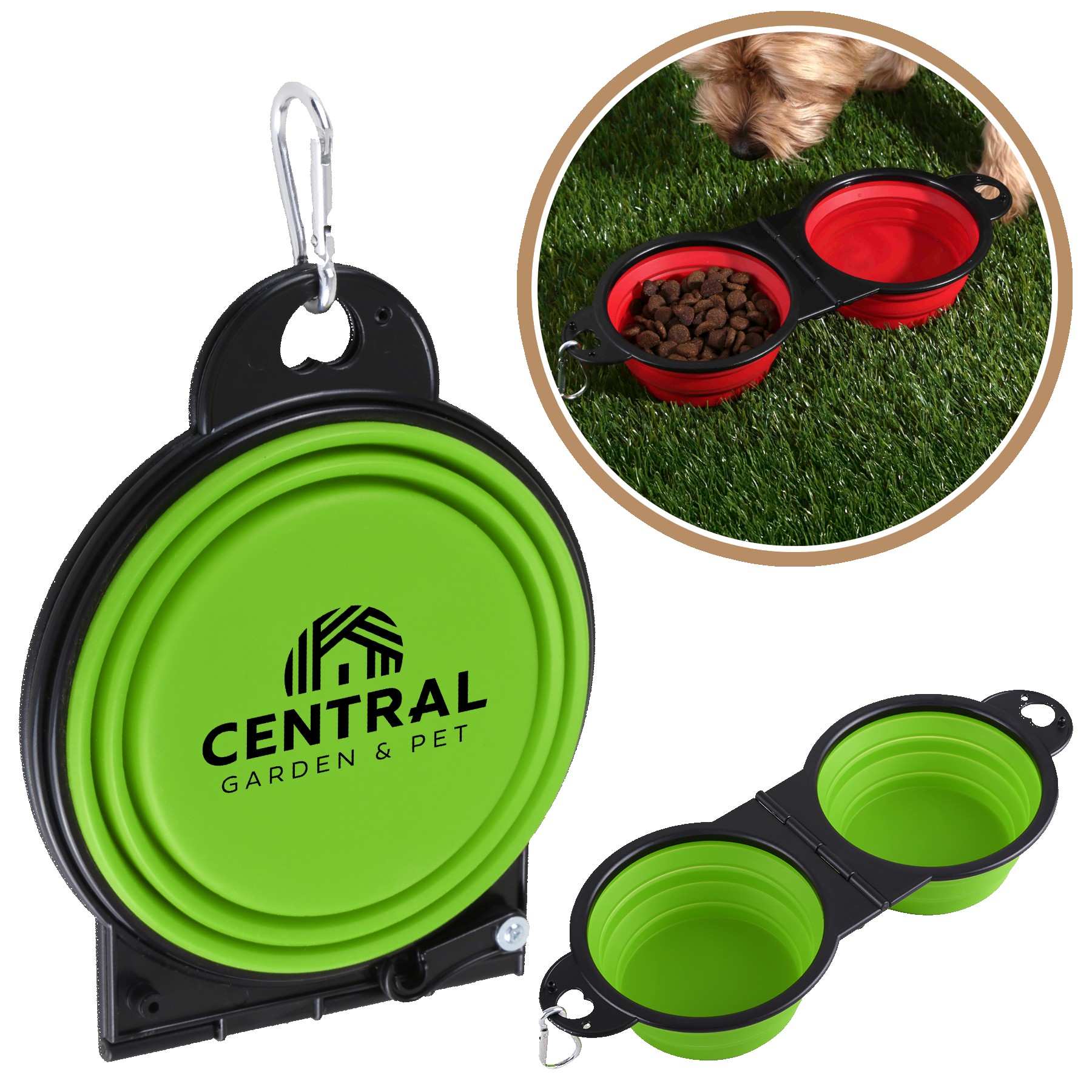 Picture of Dual Collapsible Pet Bowl