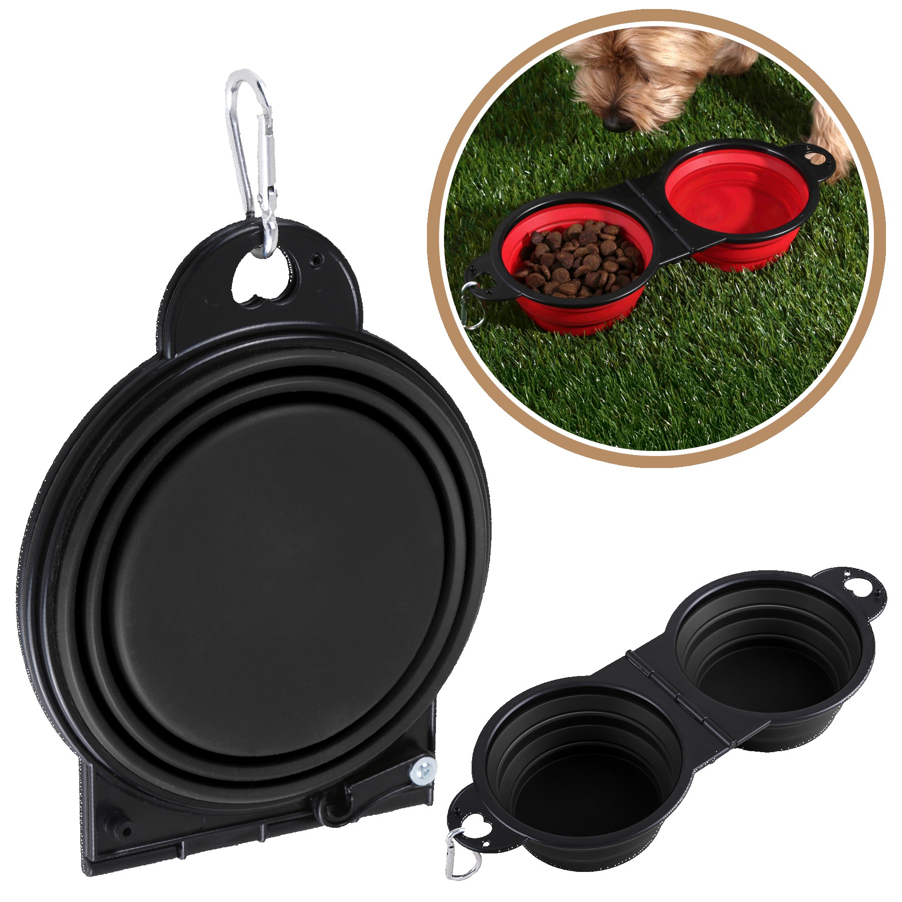Picture of Dual Collapsible Pet Bowl