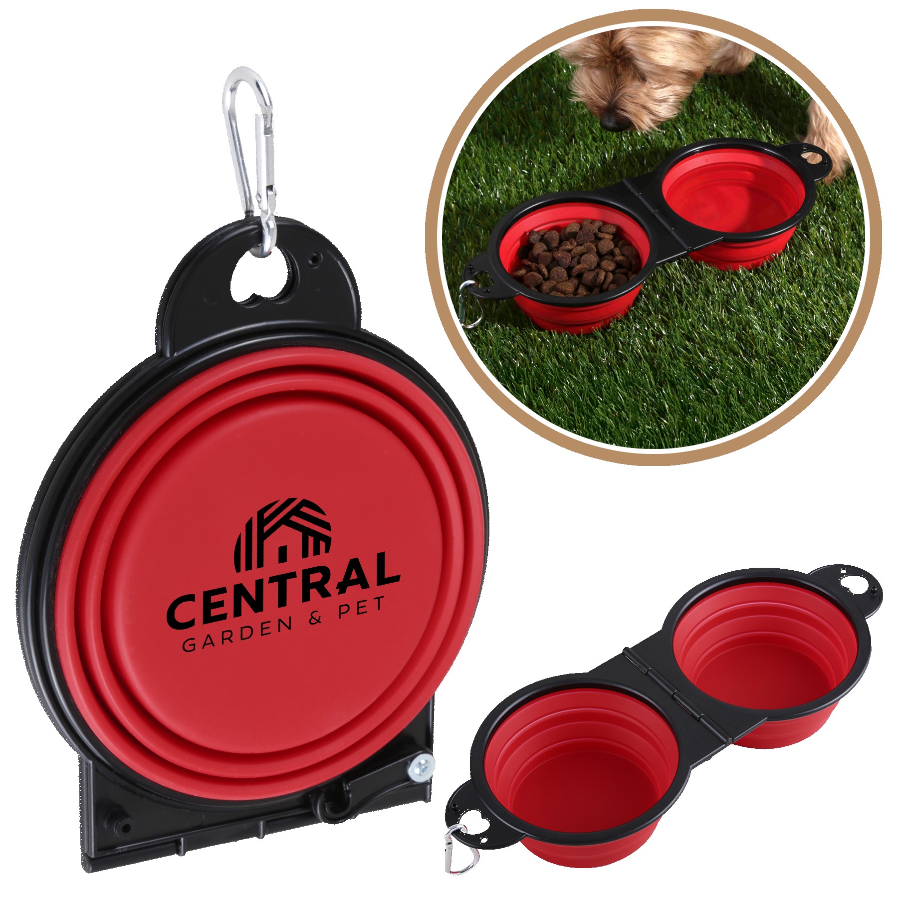 Picture of Dual Collapsible Pet Bowl