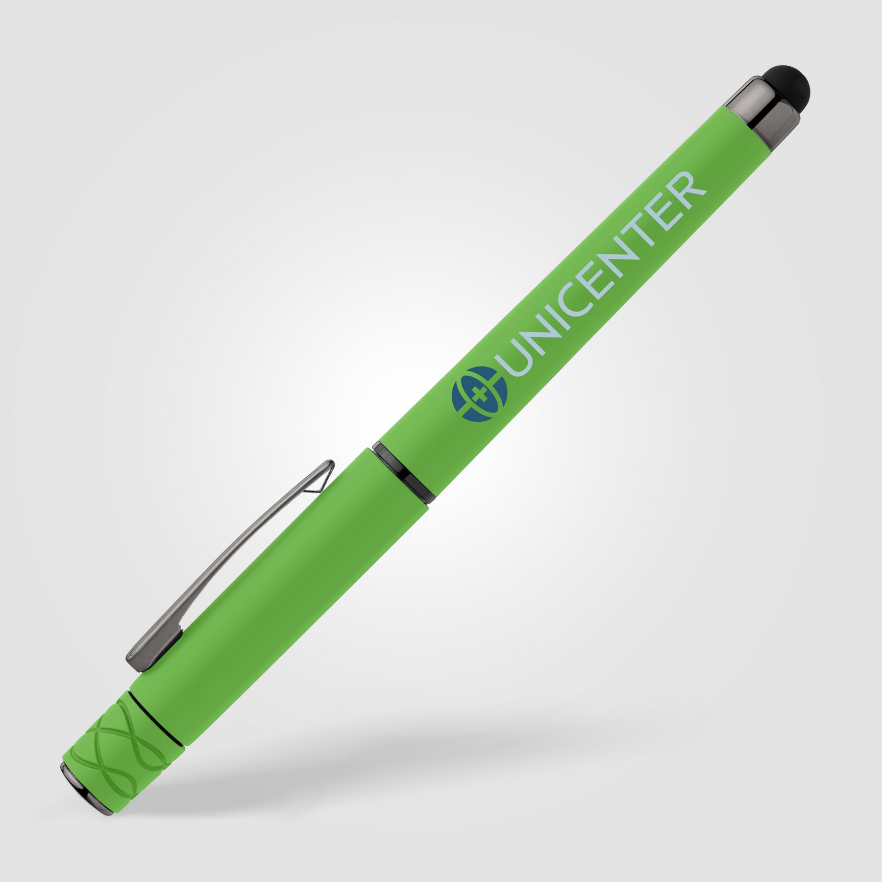 Picture of Tavi Recycled Plastic Fidget Spinner Stylus Gel Pen