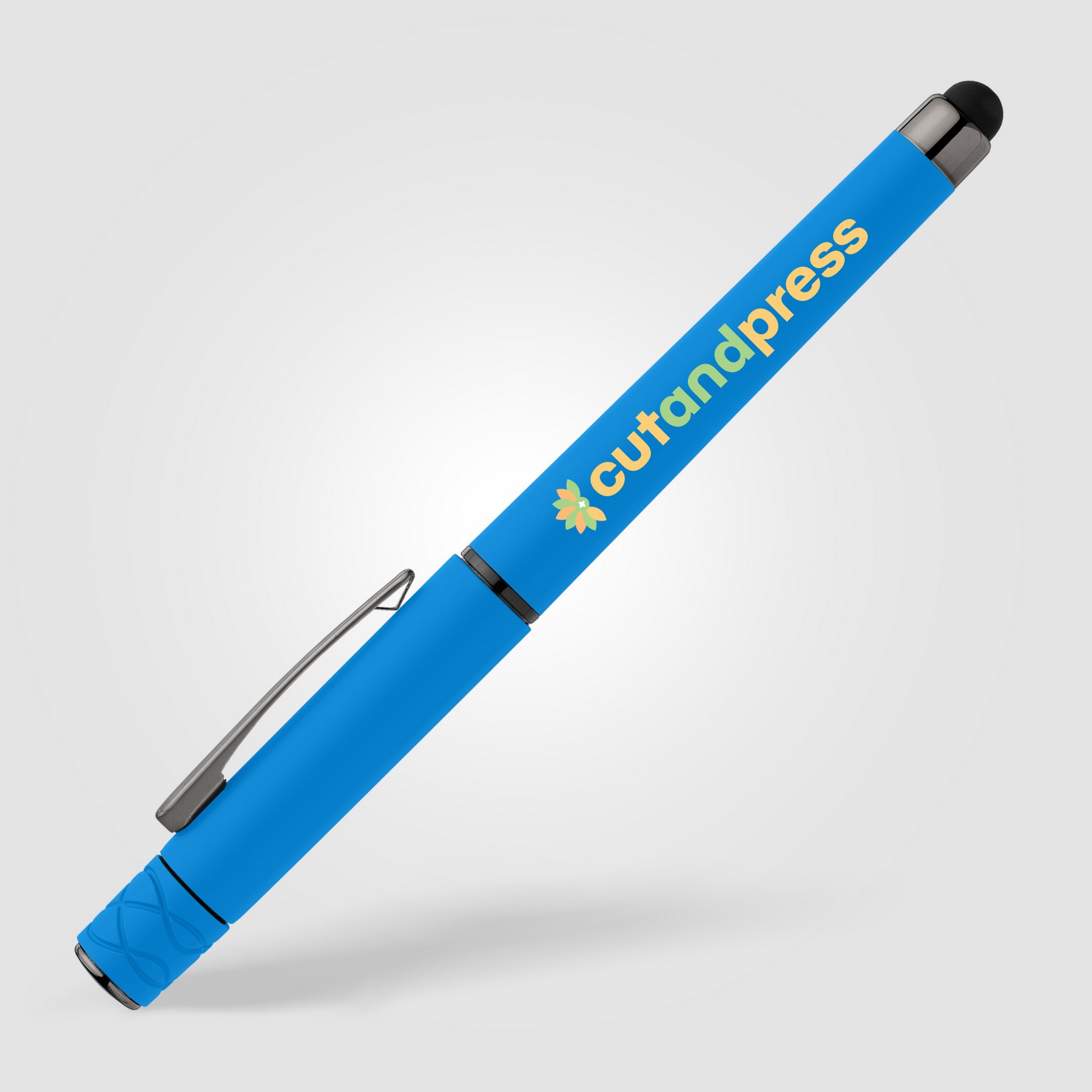 Picture of Tavi Recycled Plastic Fidget Spinner Stylus Gel Pen